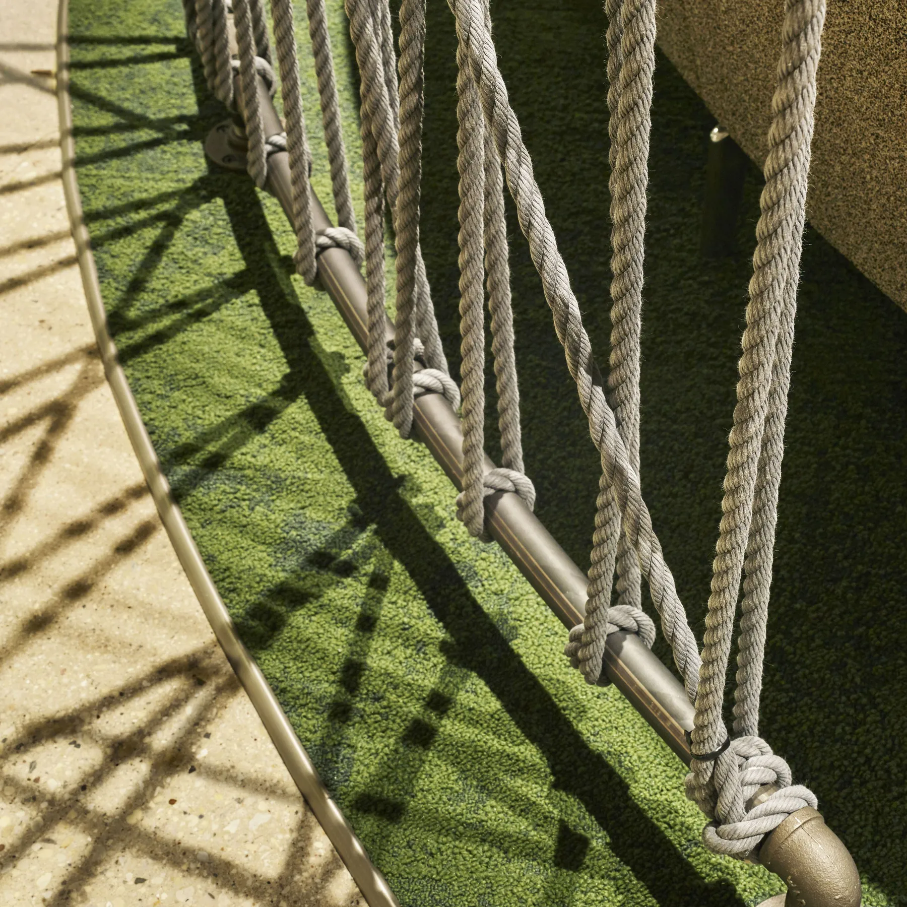 custom space divider nylon rope detail by Icon Modern