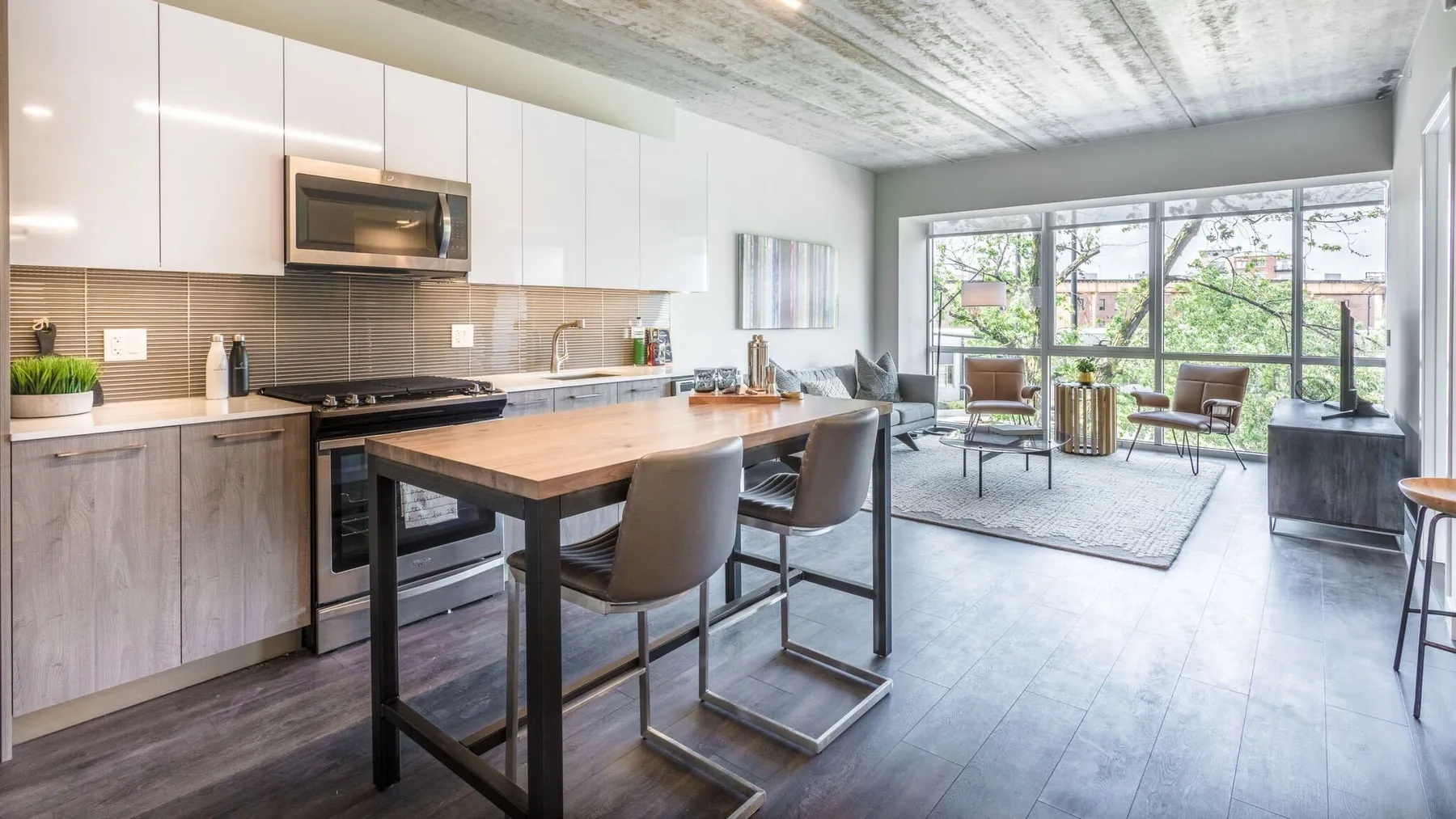 custom community table walnut by Icon Modern