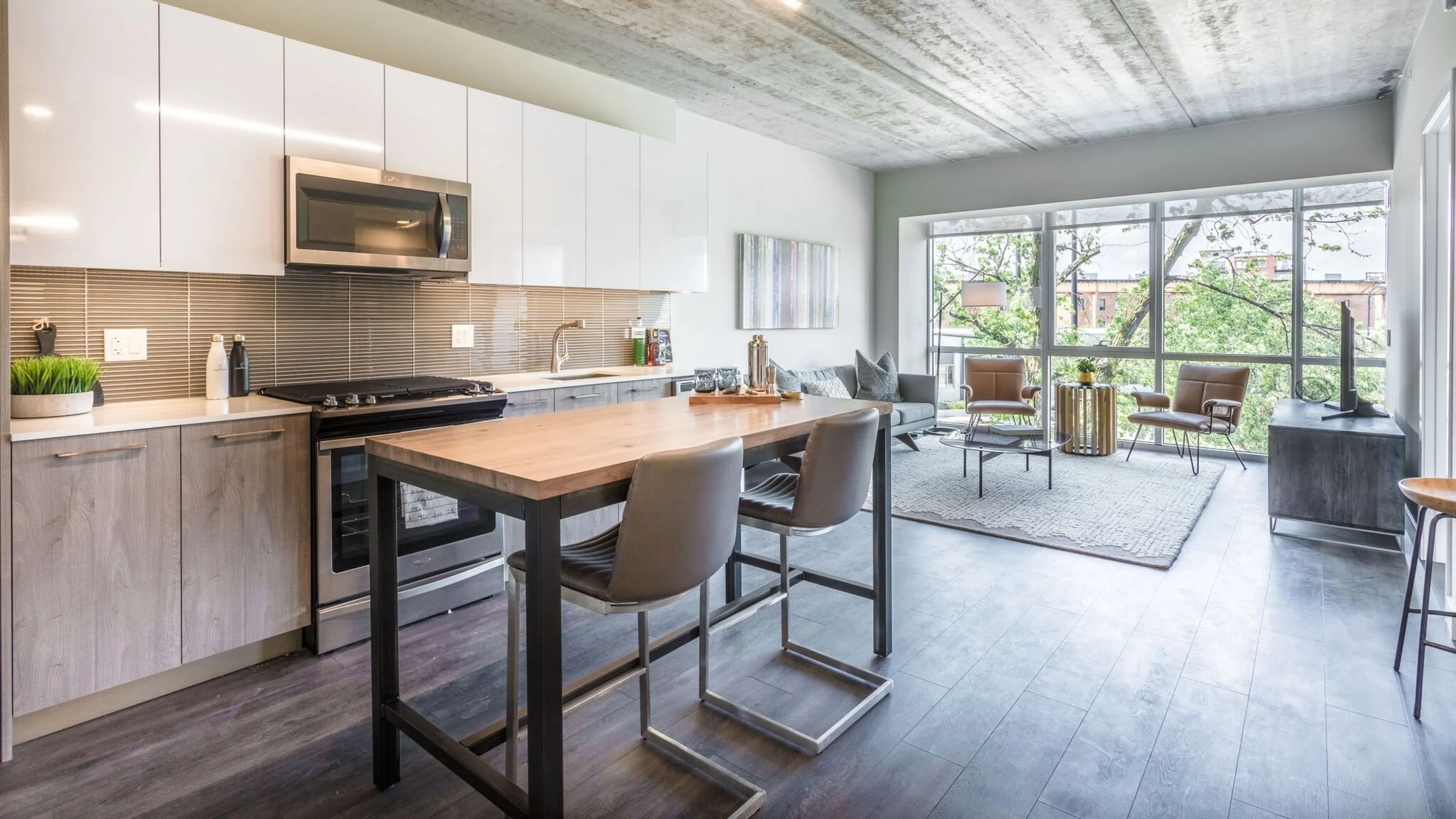 custom community table walnut by Icon Modern