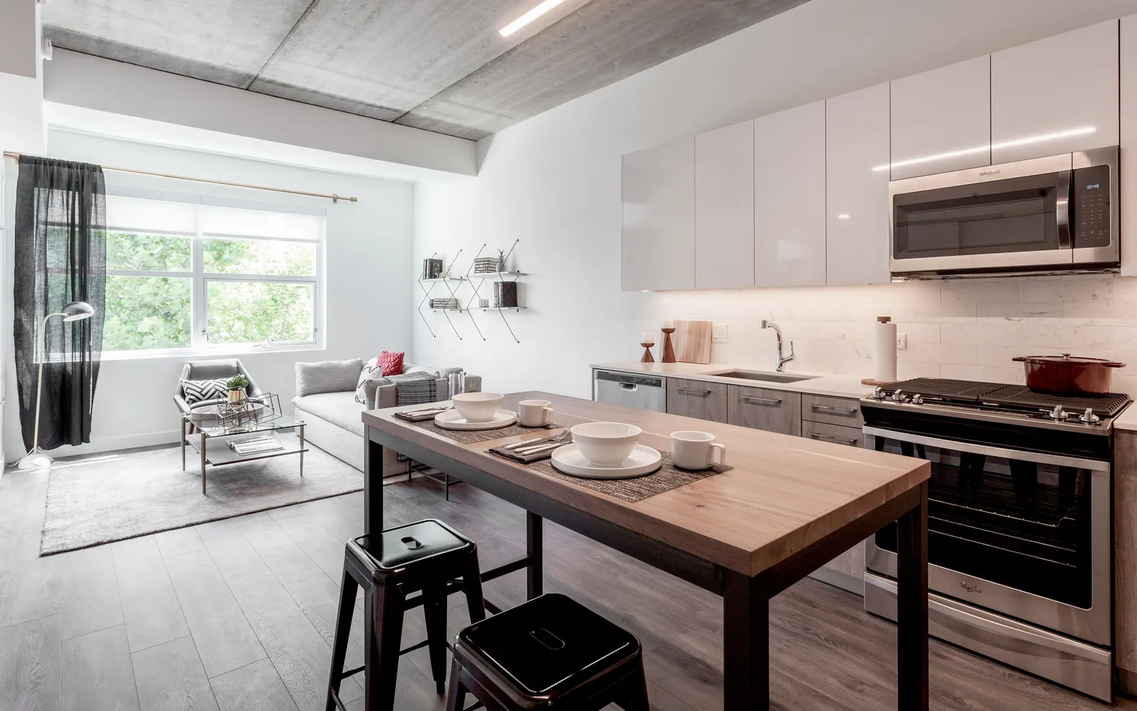 custom community table walnut by Icon Modern