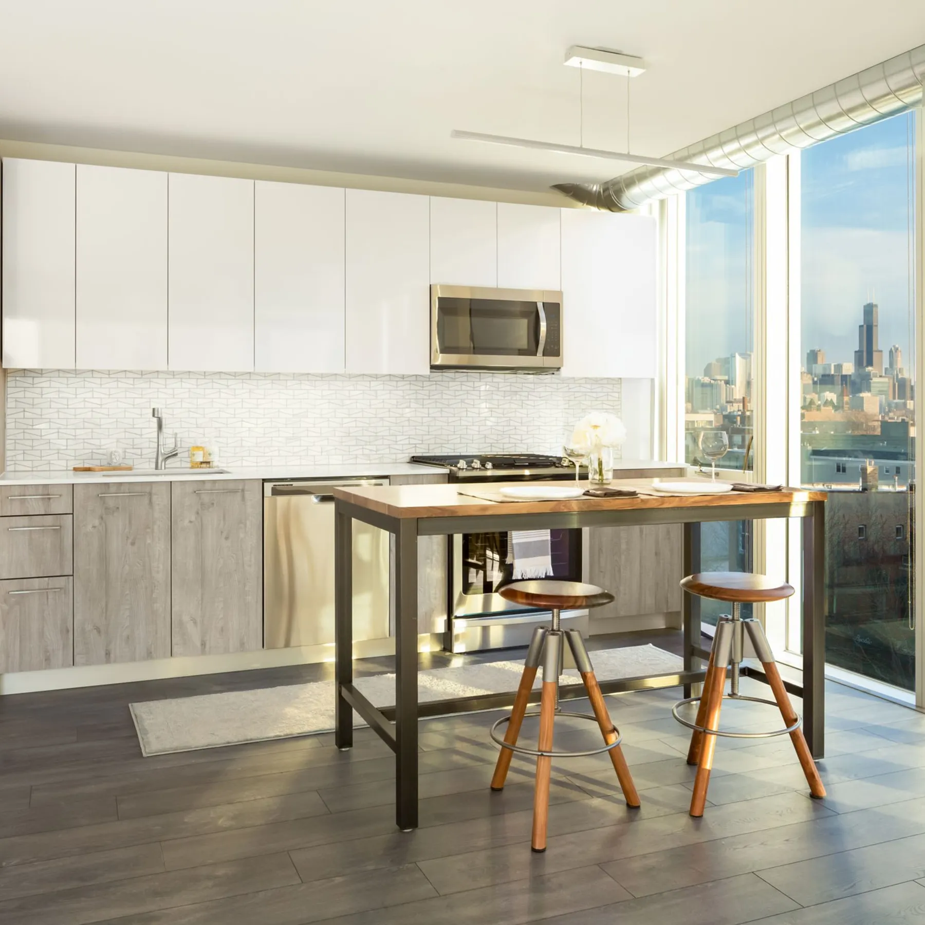 custom community table walnut by Icon Modern