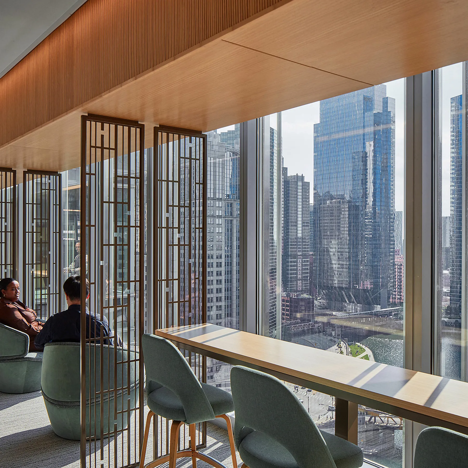 custom laser cut steel space dividers by Icon Modern