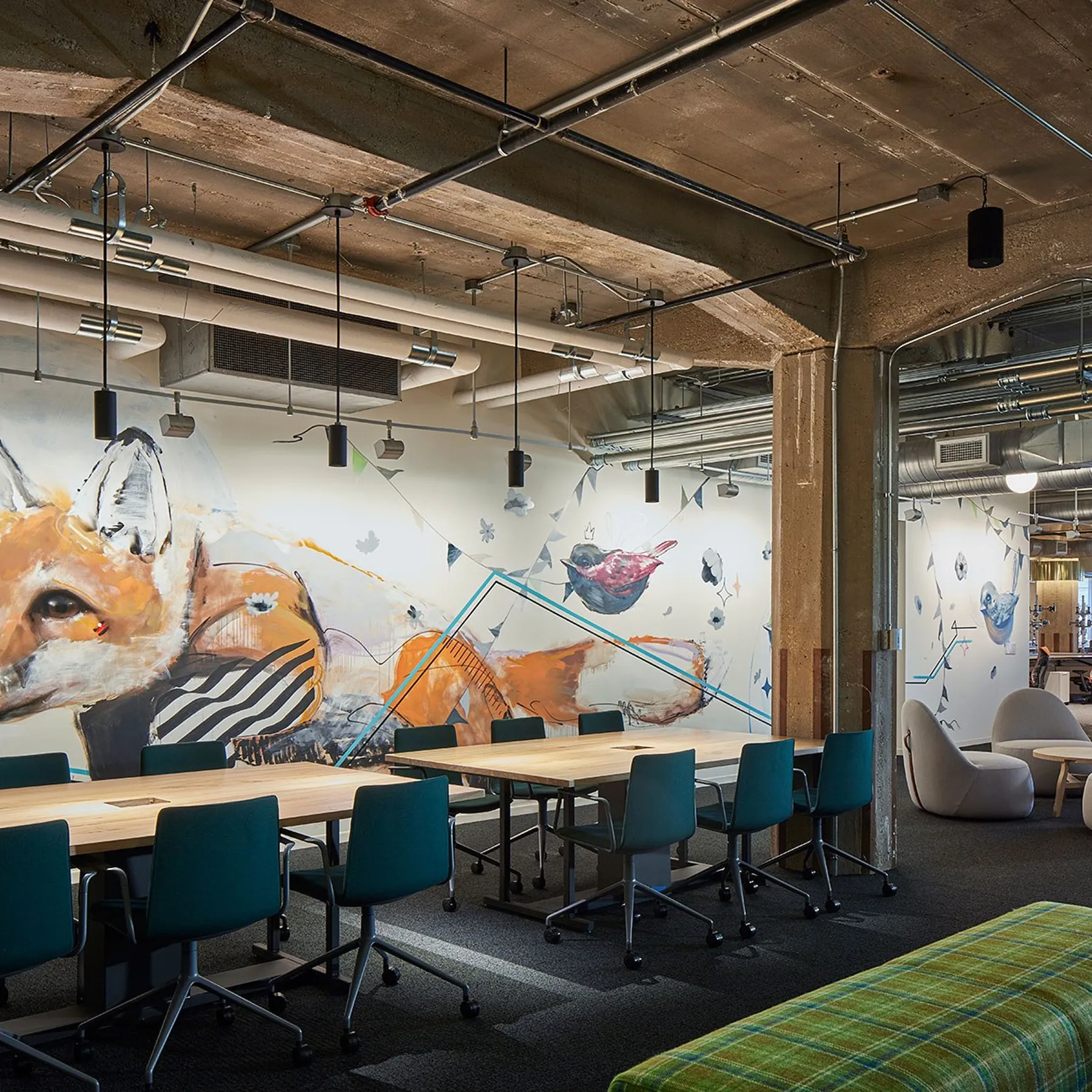 custom community tables in urban elm by Icon Modern