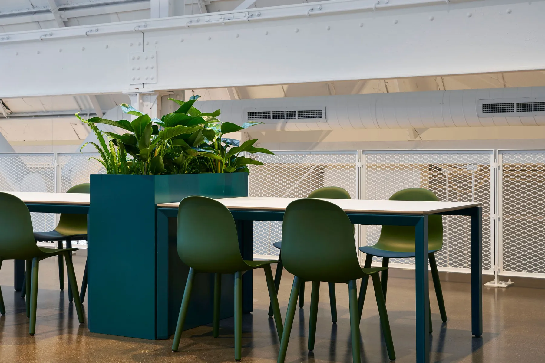 custom planter made from hot rolled steel with custom powdercoat by Icon Modern