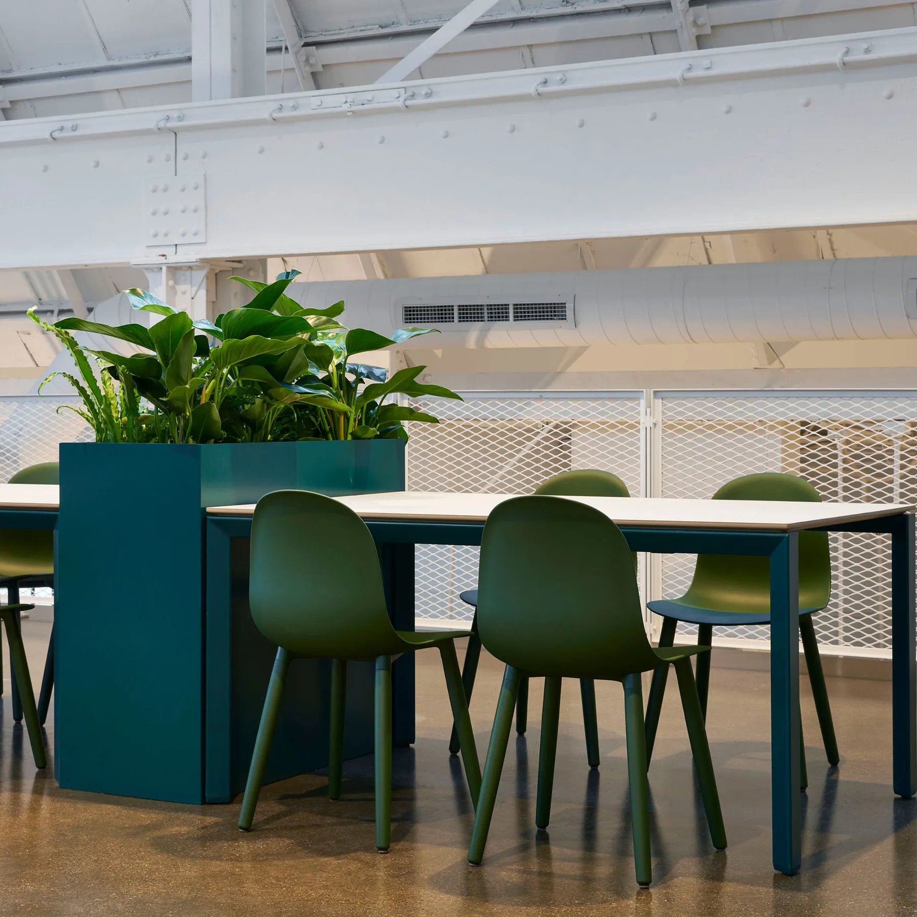 custom planter made from hot rolled steel with custom powdercoat by Icon Modern