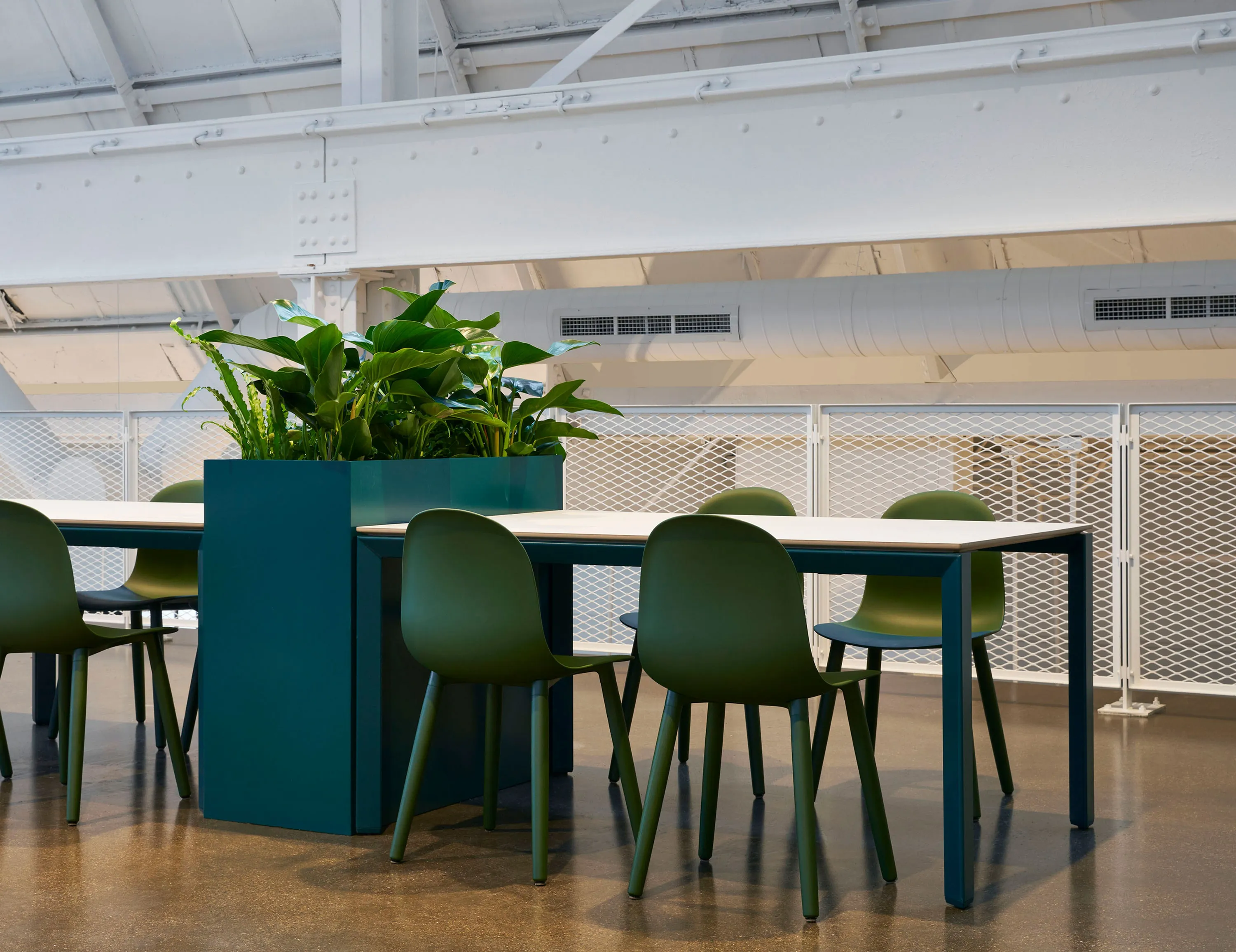 custom planter made from hot rolled steel with custom powdercoat by Icon Modern