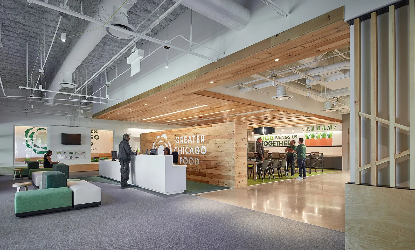 custom cladding in old growth fir with CNC logo by Icon Modern