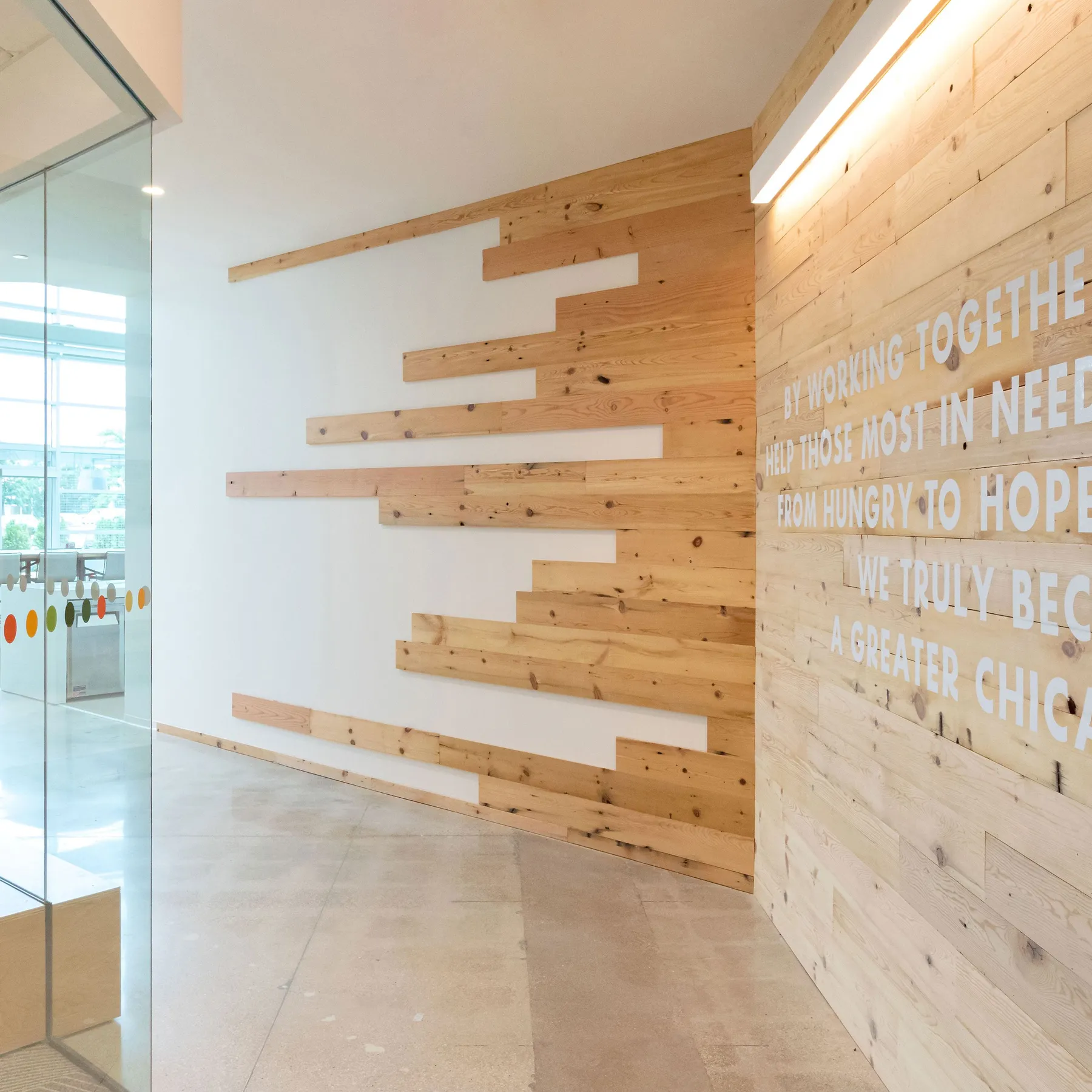 custom wall treatment in old growth fir by Icon Modern