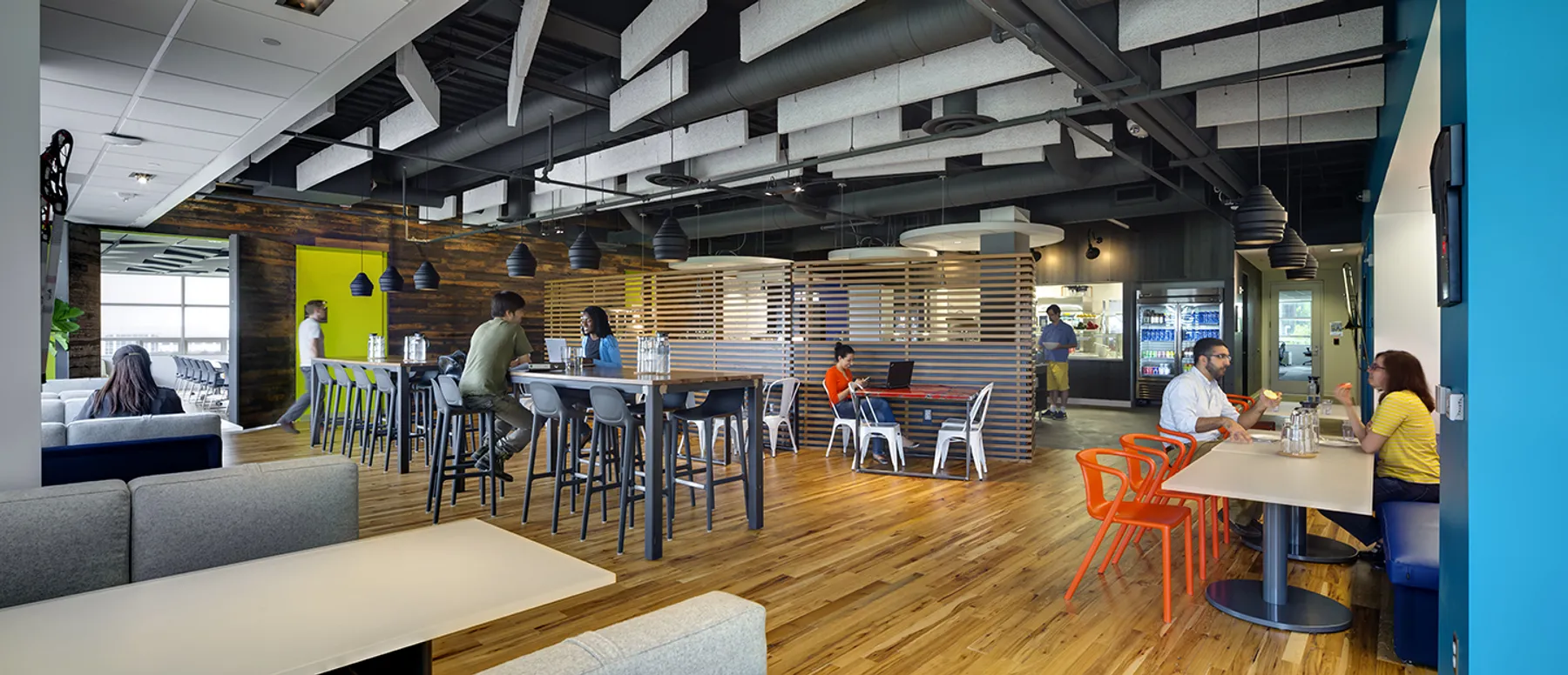 custom community tables and vintage carhood cafe tables by Icon Modern