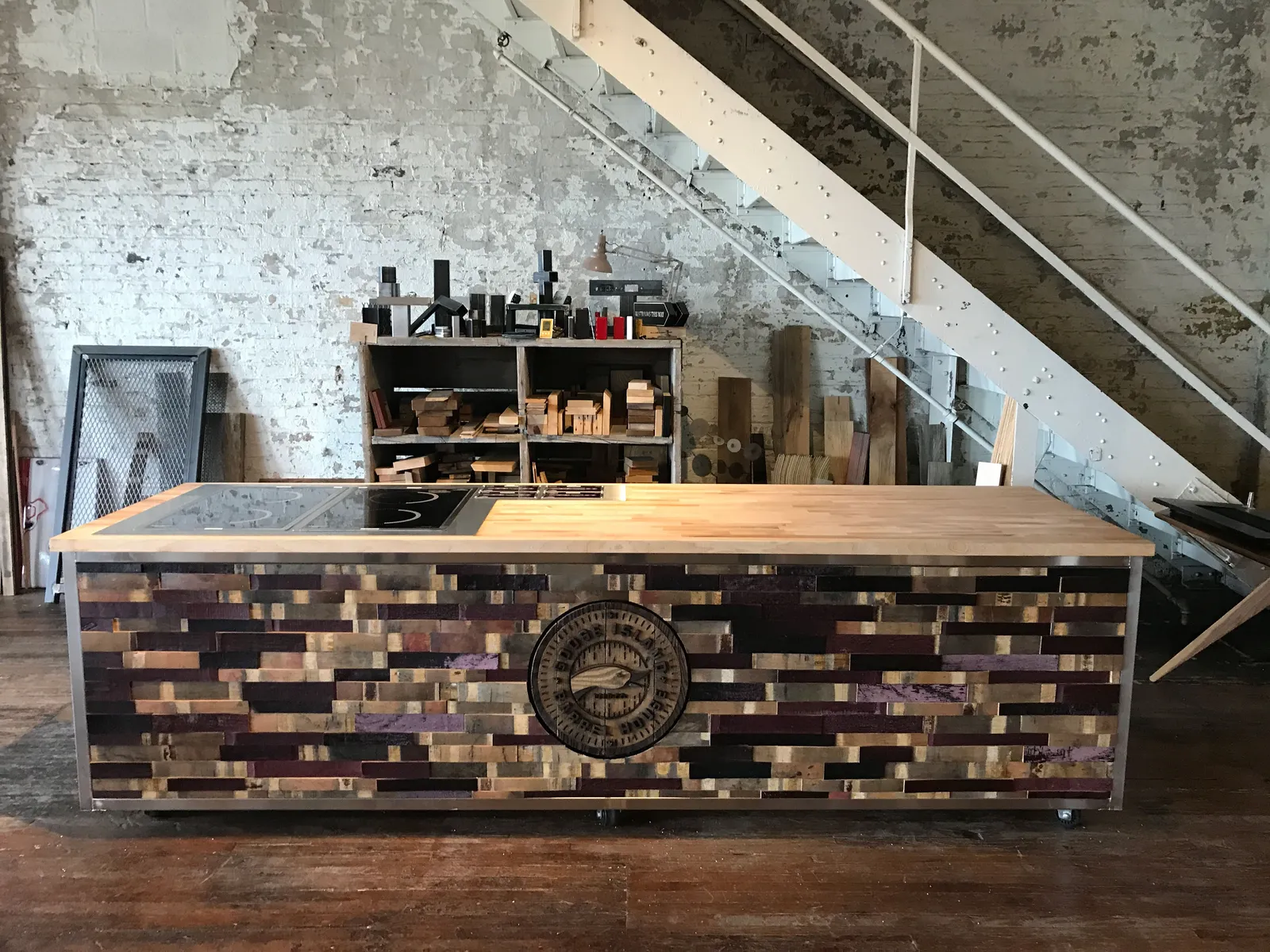 custom mobile island by Icon Modern