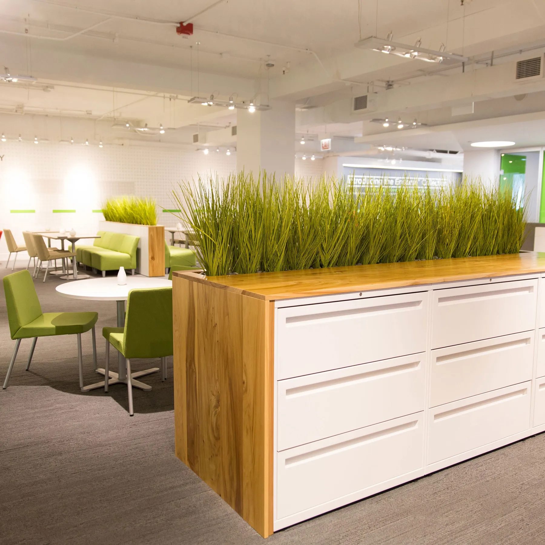 custom planter wrap in urban elm by Icon Modern