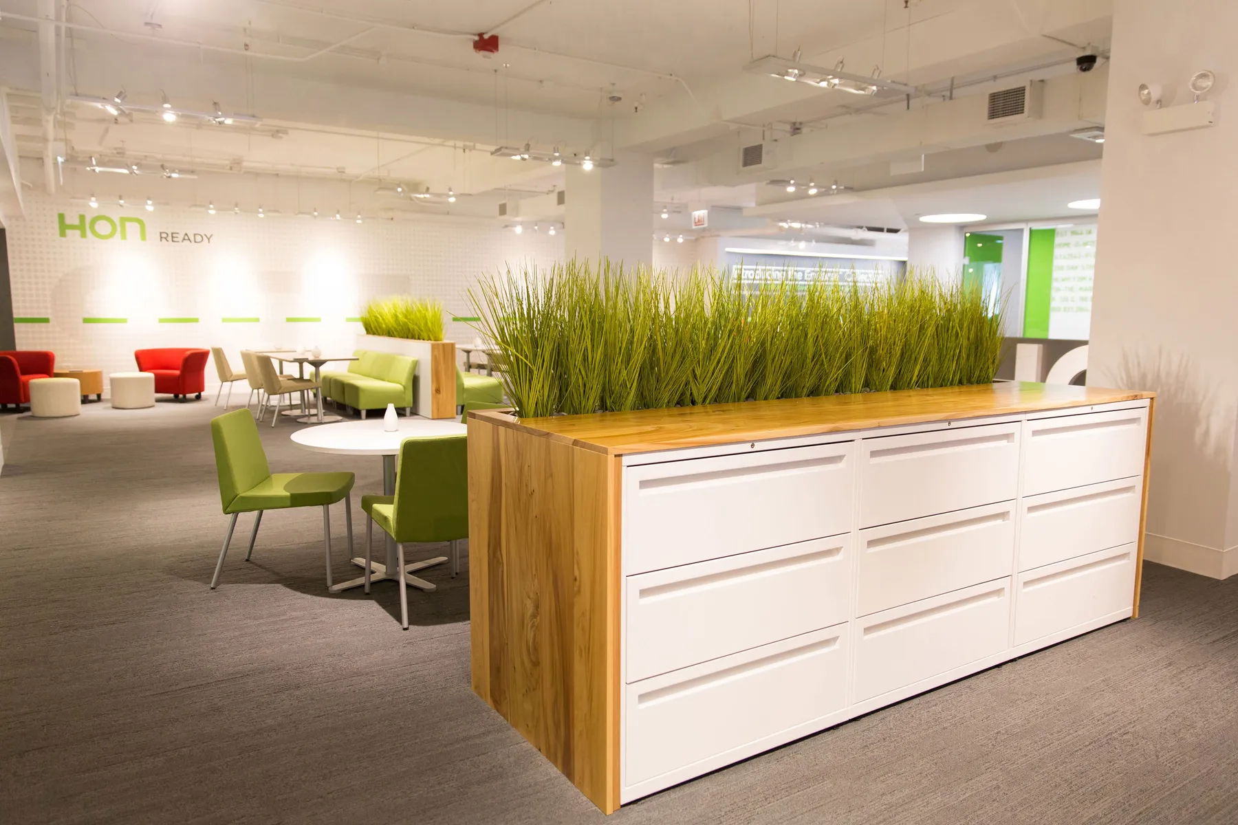 custom planter wrap in urban elm by Icon Modern