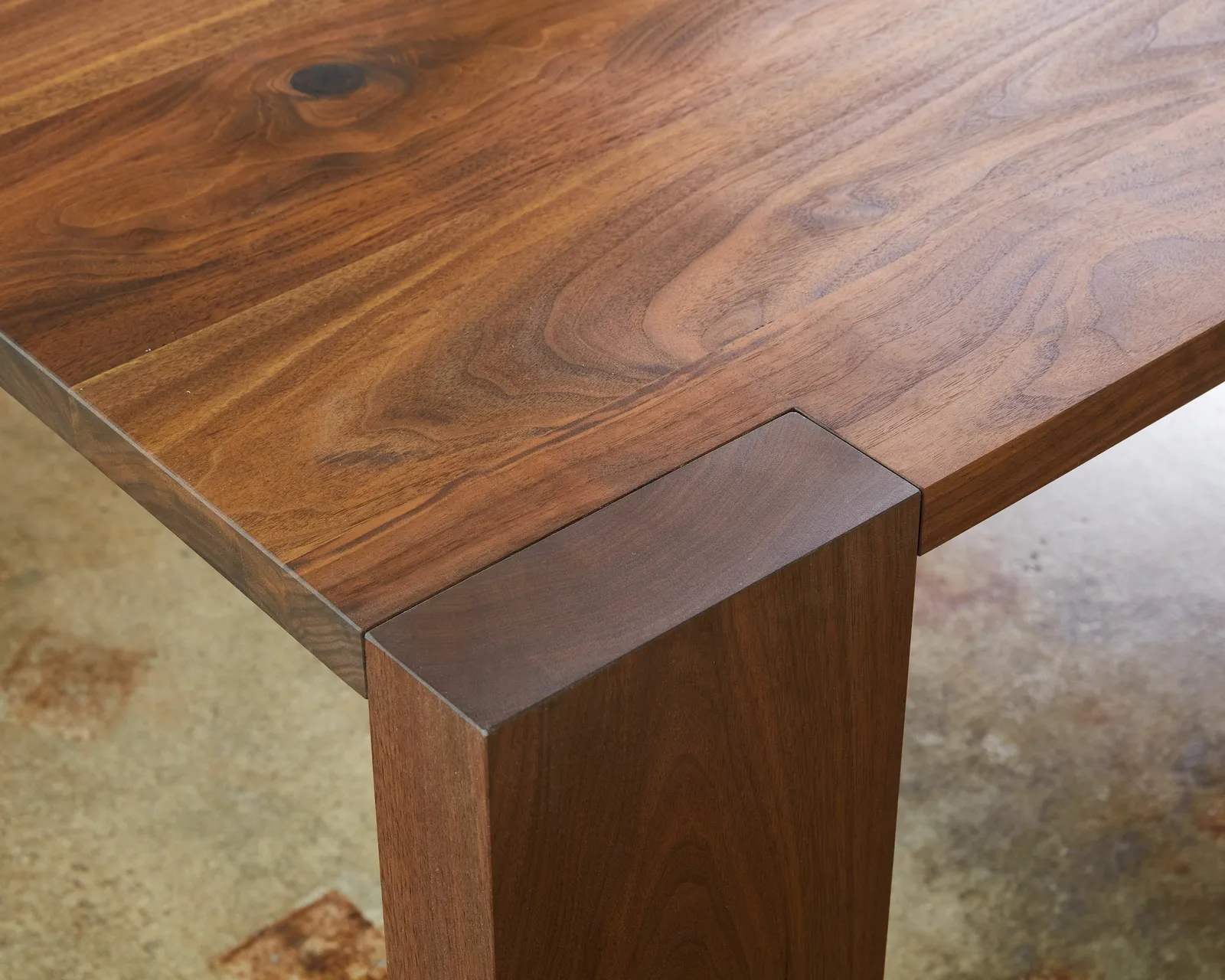 custom table in walnut by Icon Modern