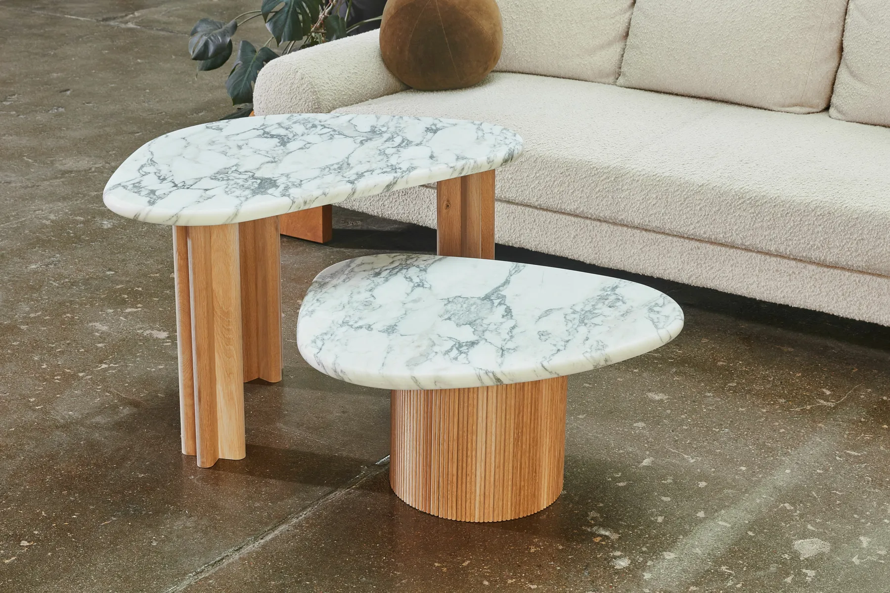 custom stone coffee tables by Icon Modern
