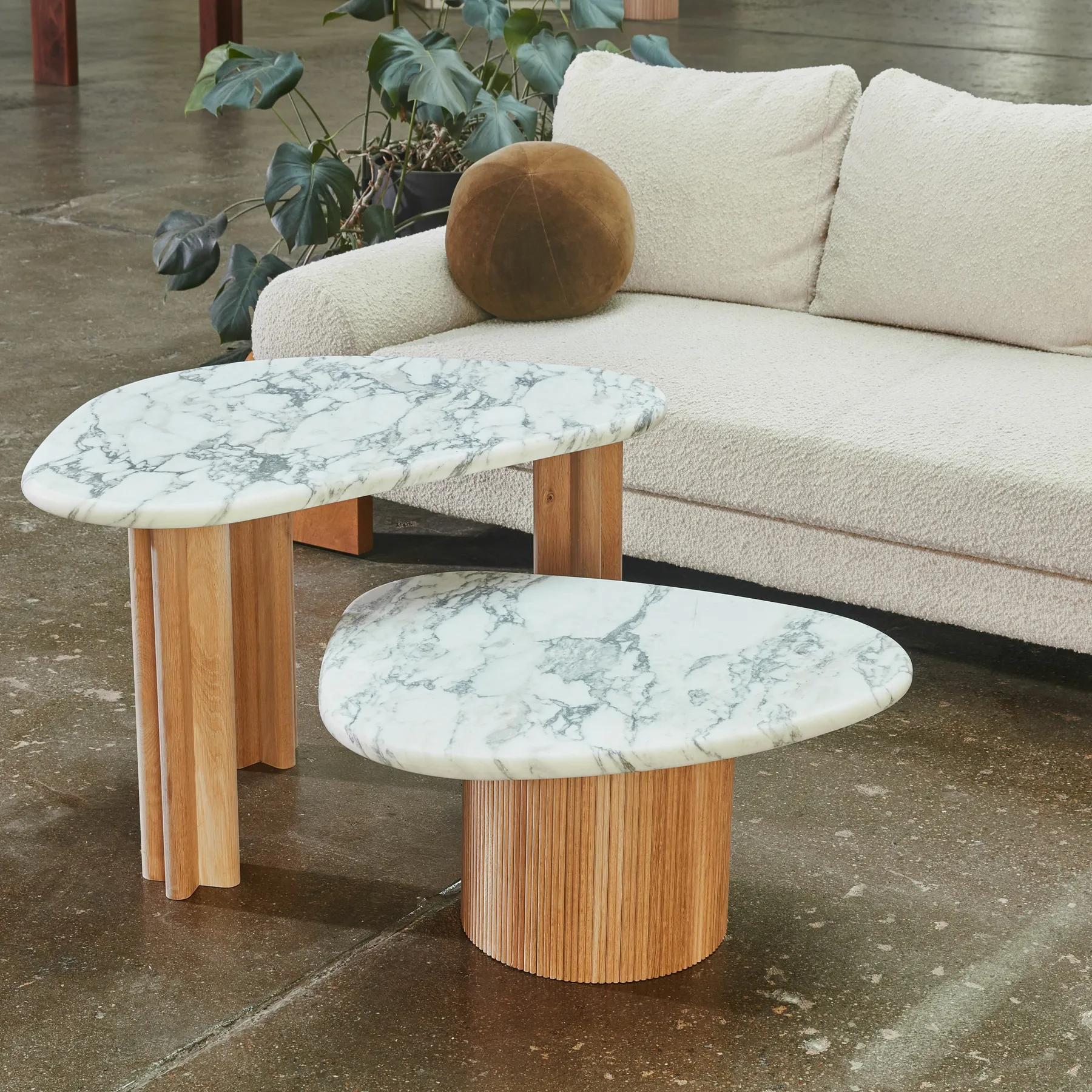 custom stone coffee tables by Icon Modern