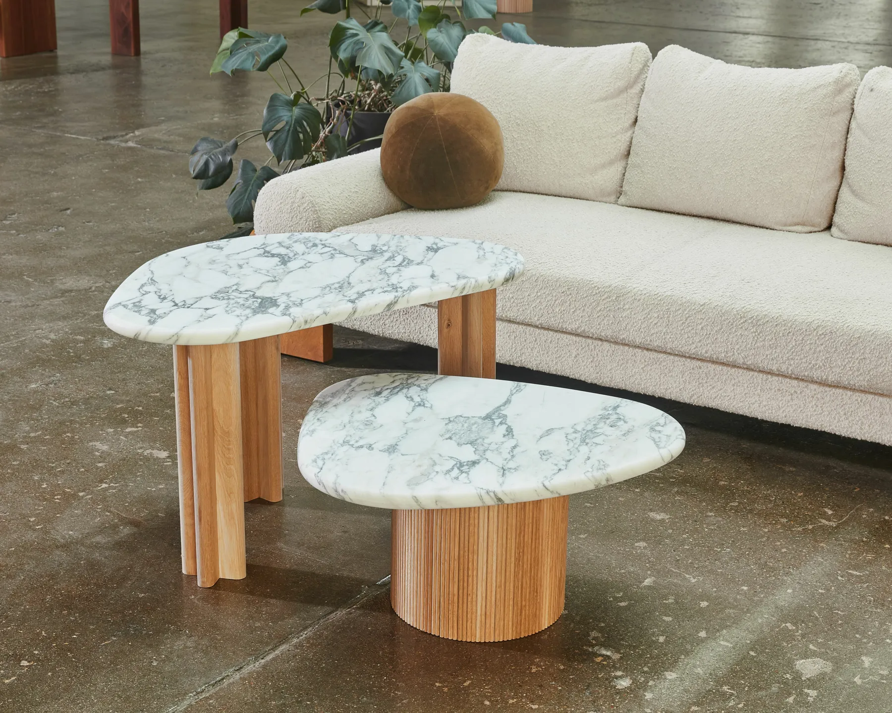 custom stone coffee tables by Icon Modern