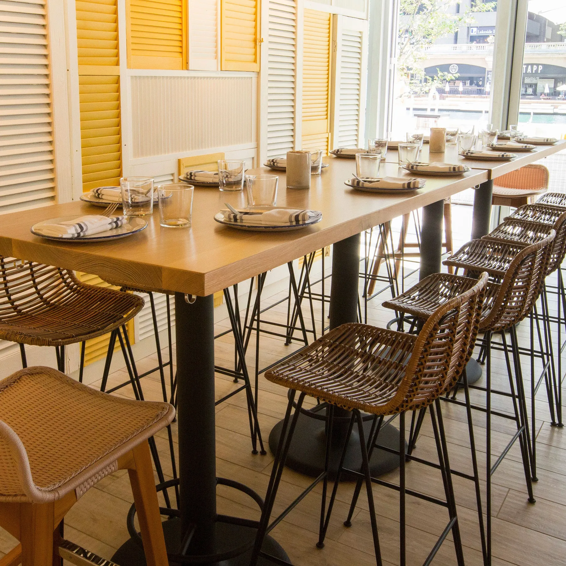 custom restaurant community table by Icon Modern