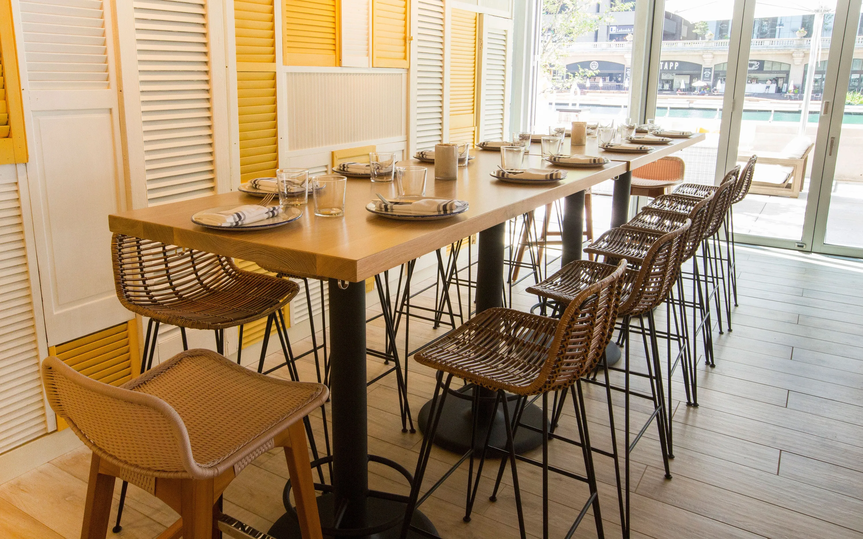 custom restaurant community table by Icon Modern