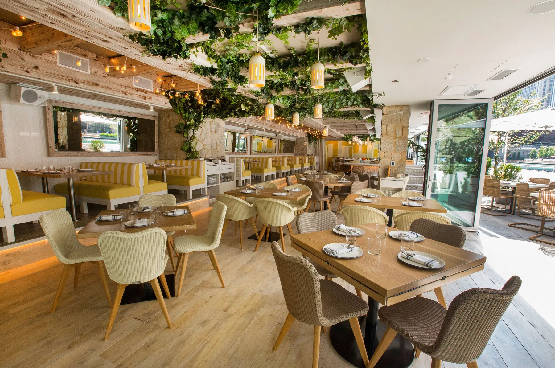 custom restaurant tables urban oak by Icon Modern