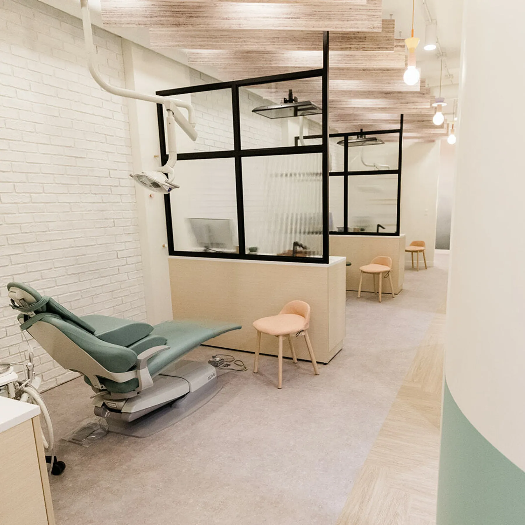 custom space dividers for dentist office by Icon Modern