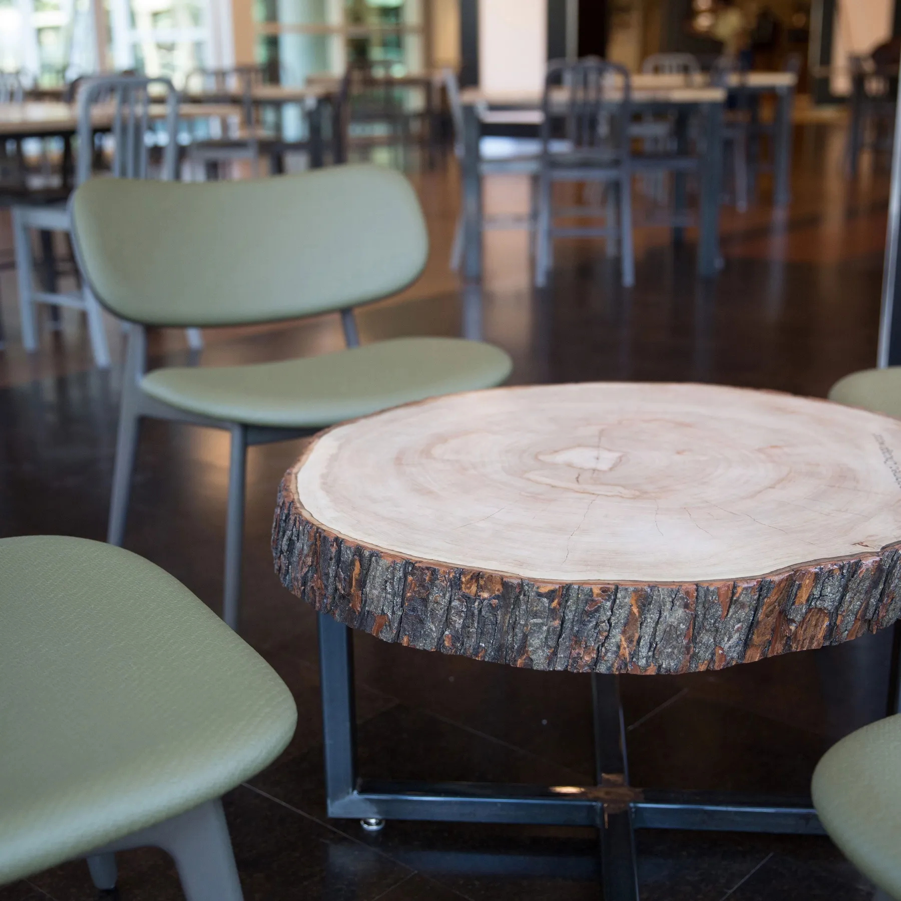 custom urban wood coffee table commercial by Icon Modern