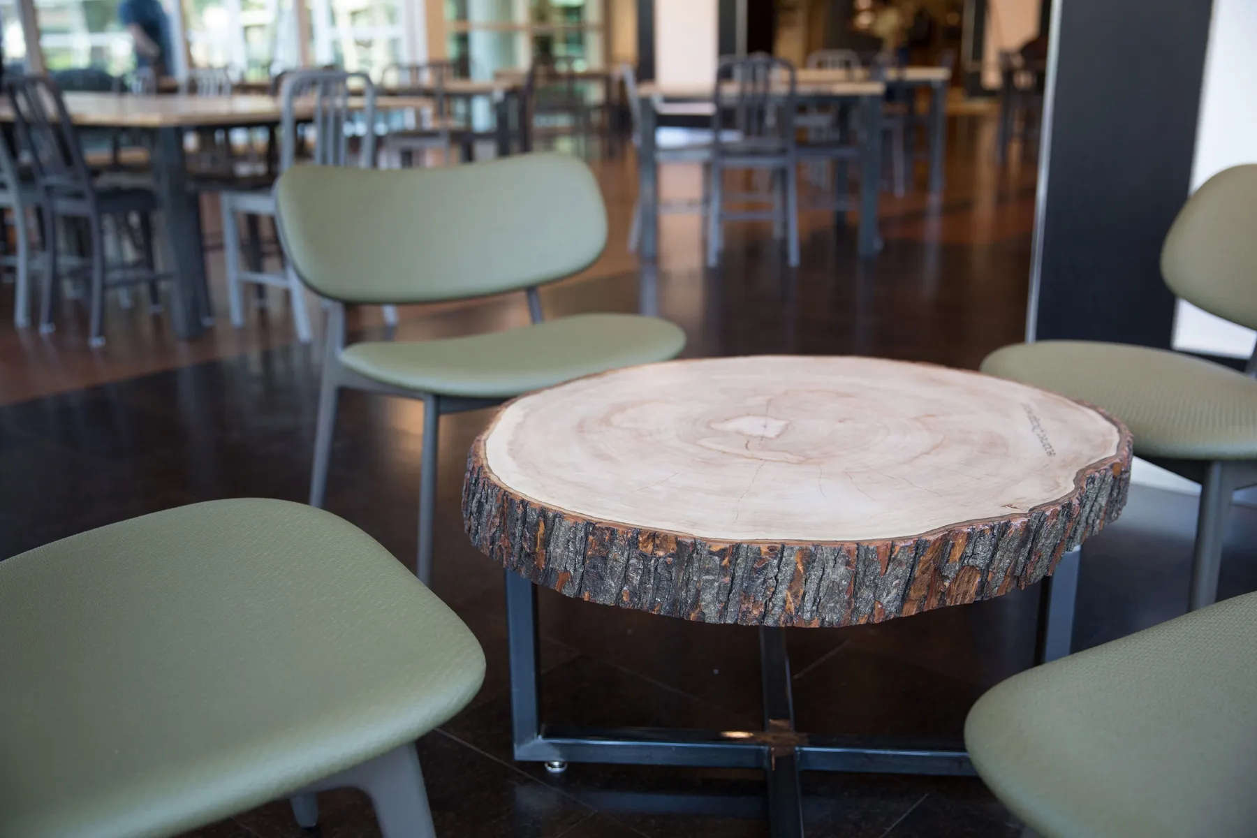 custom urban wood coffee table commercial by Icon Modern