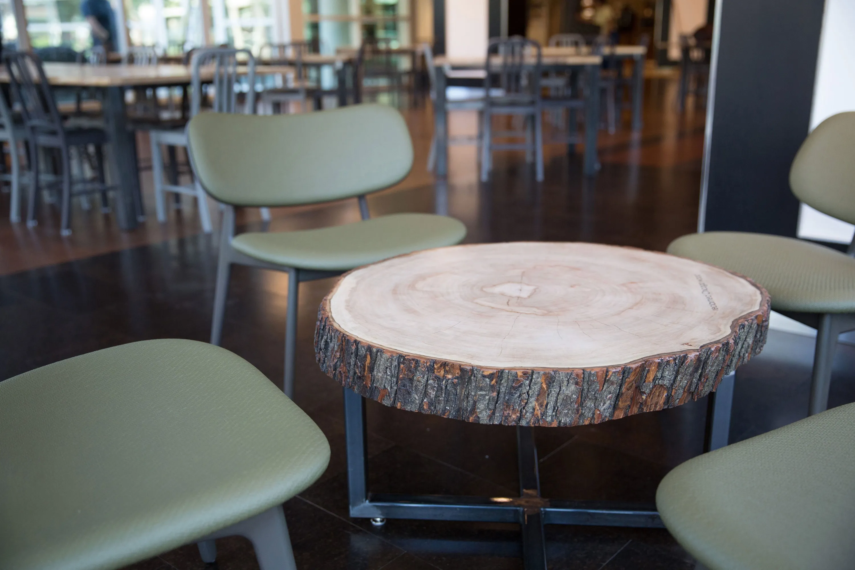 custom urban wood coffee table commercial by Icon Modern