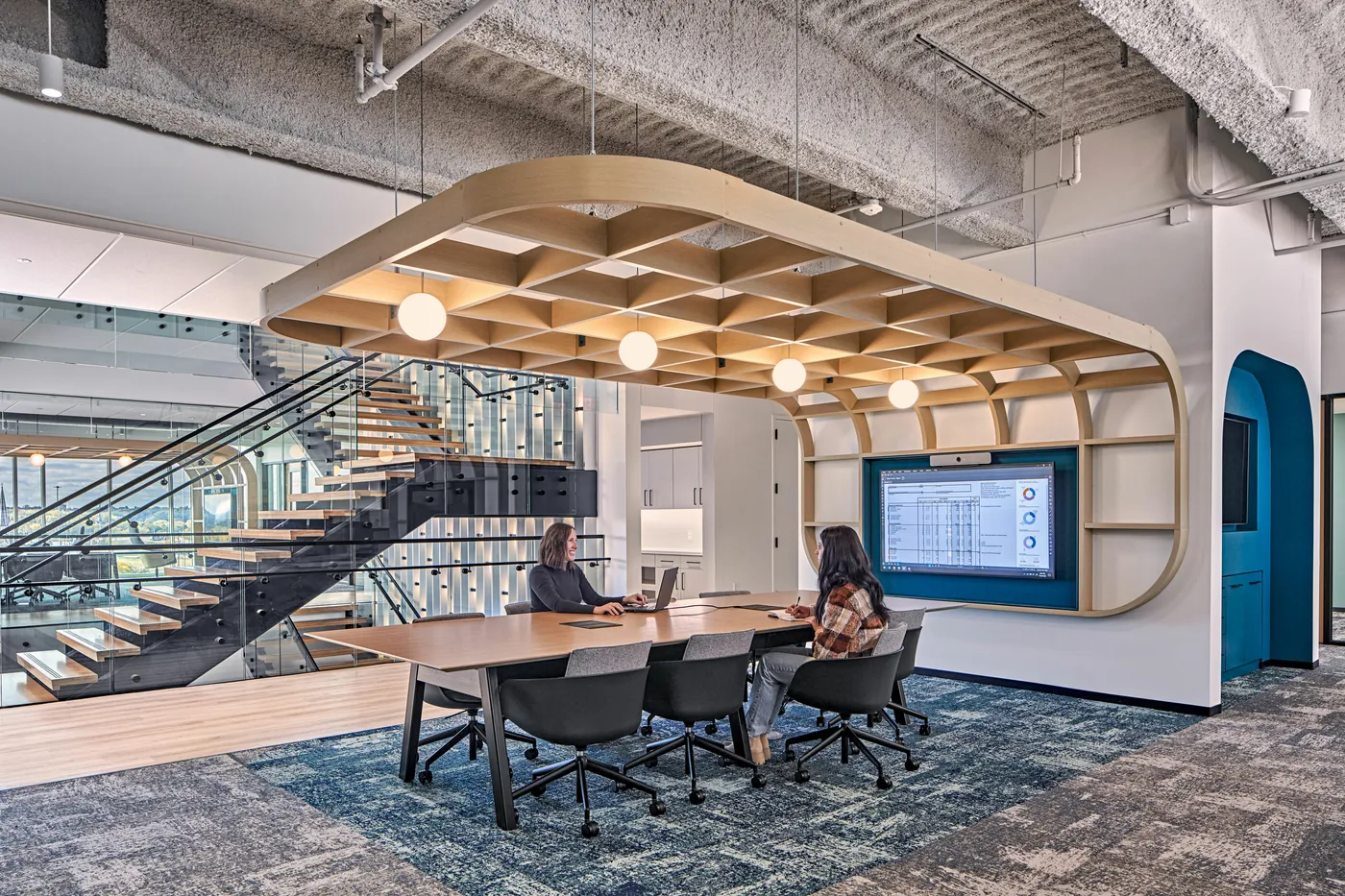 custom hanging pergola by Icon Modern