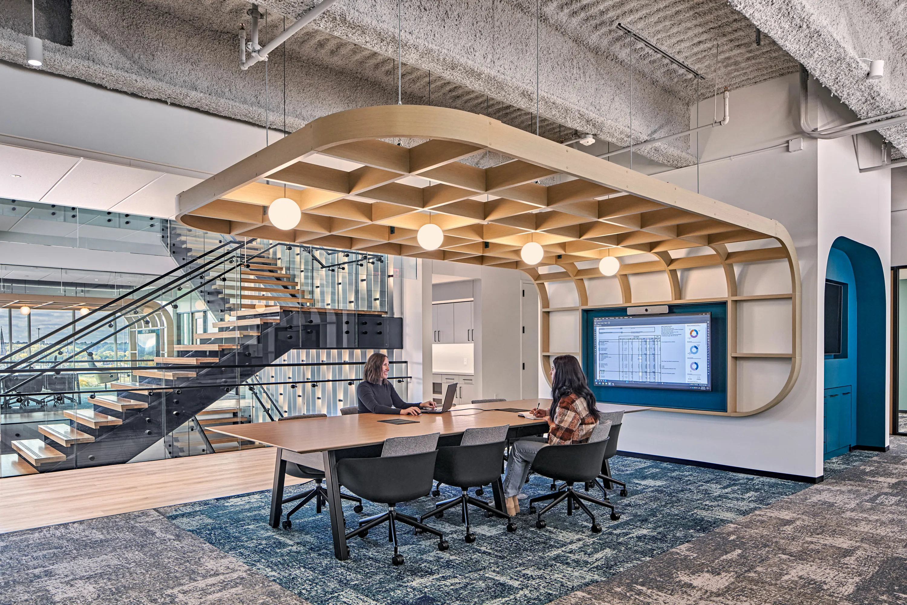 custom hanging pergola by Icon Modern