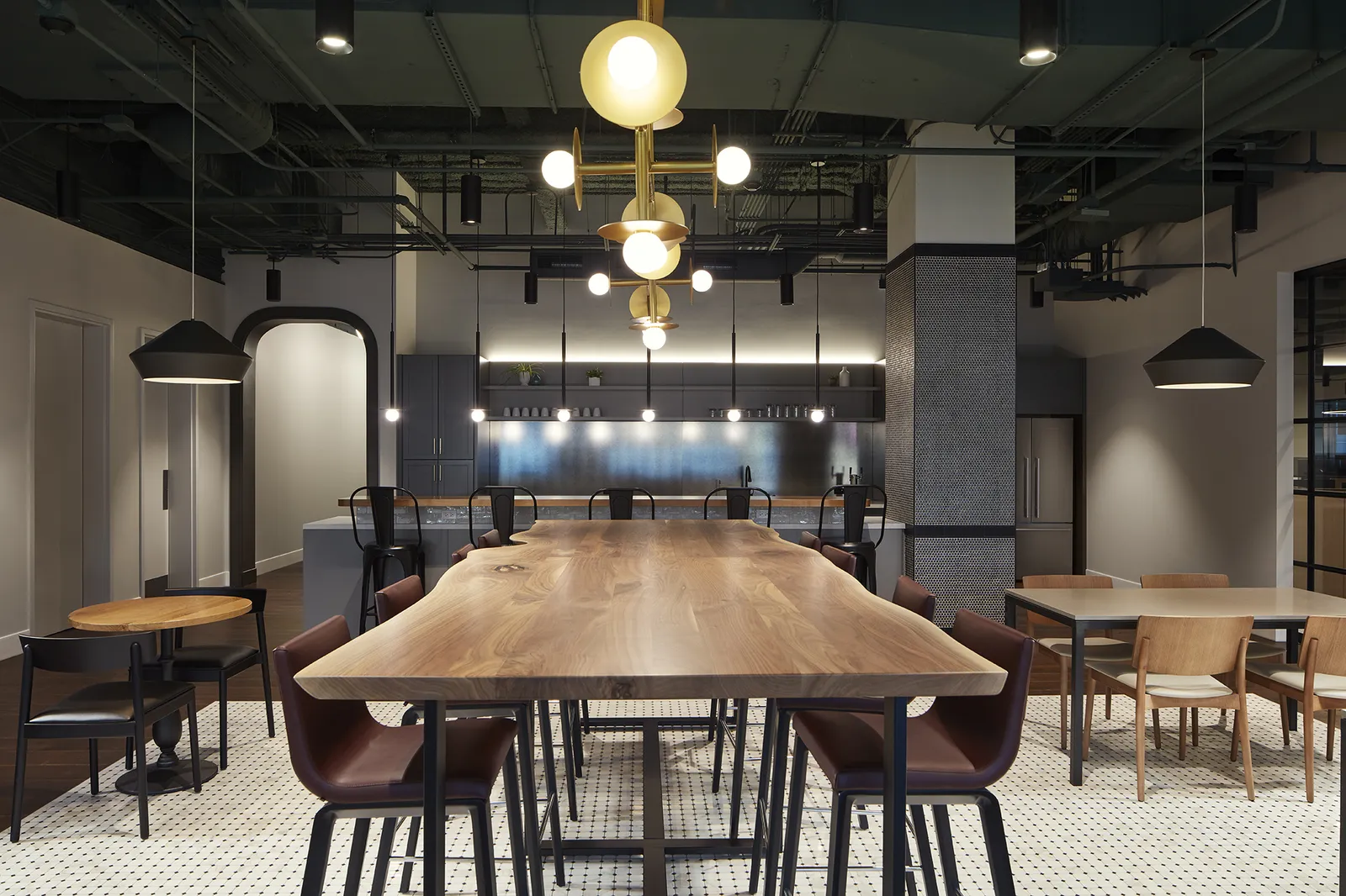 custom walnut table by Icon Modern