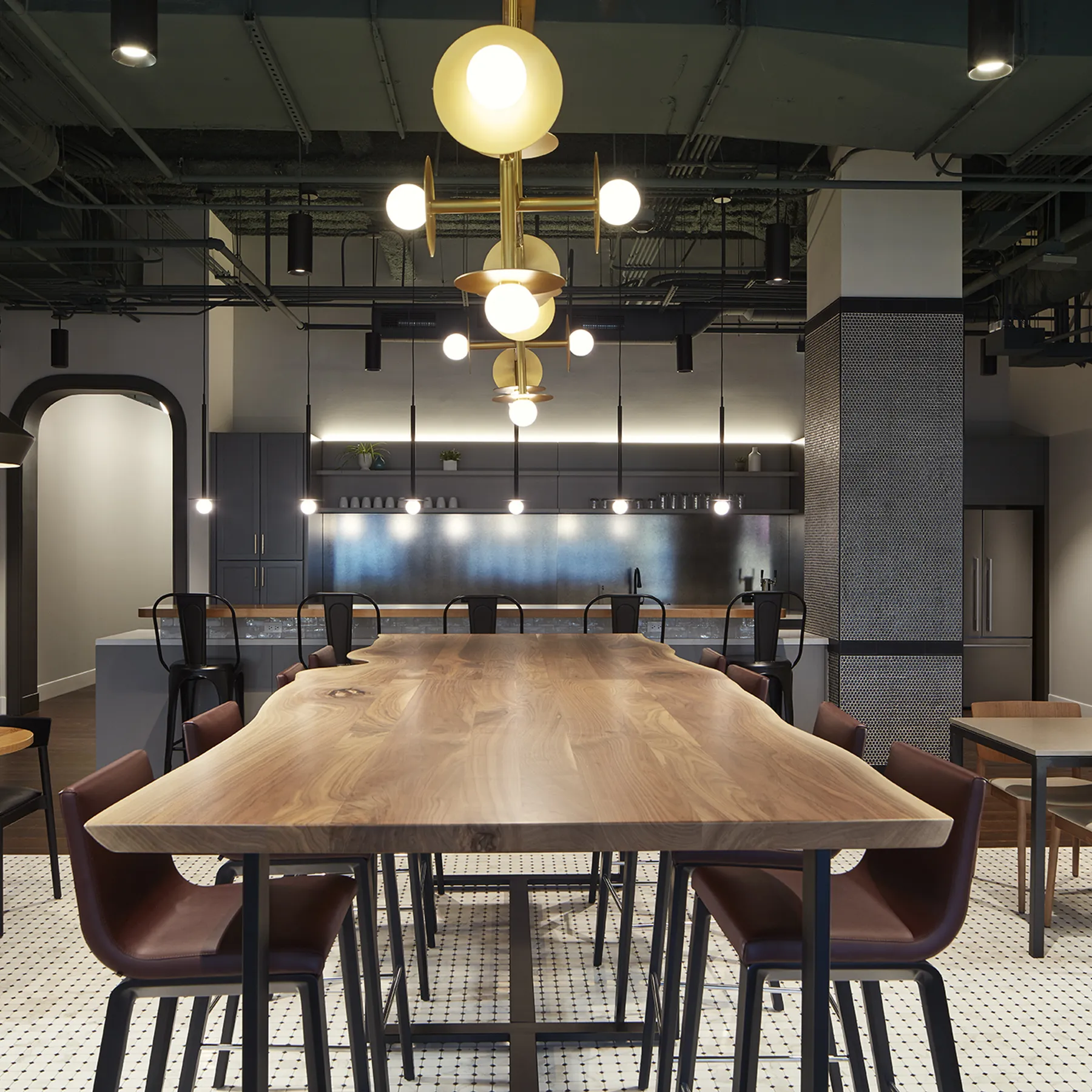 custom walnut table by Icon Modern