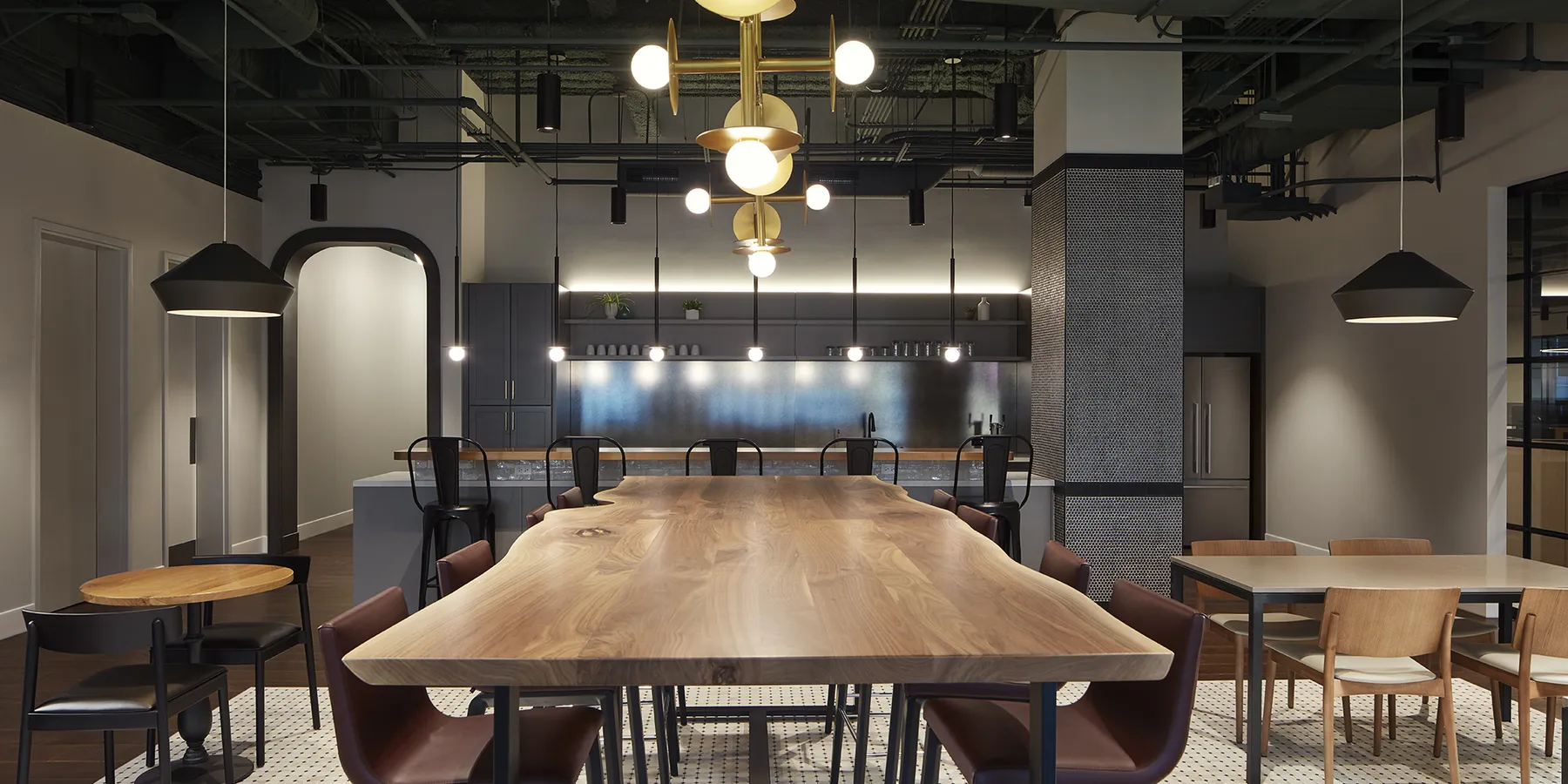 custom walnut table by Icon Modern