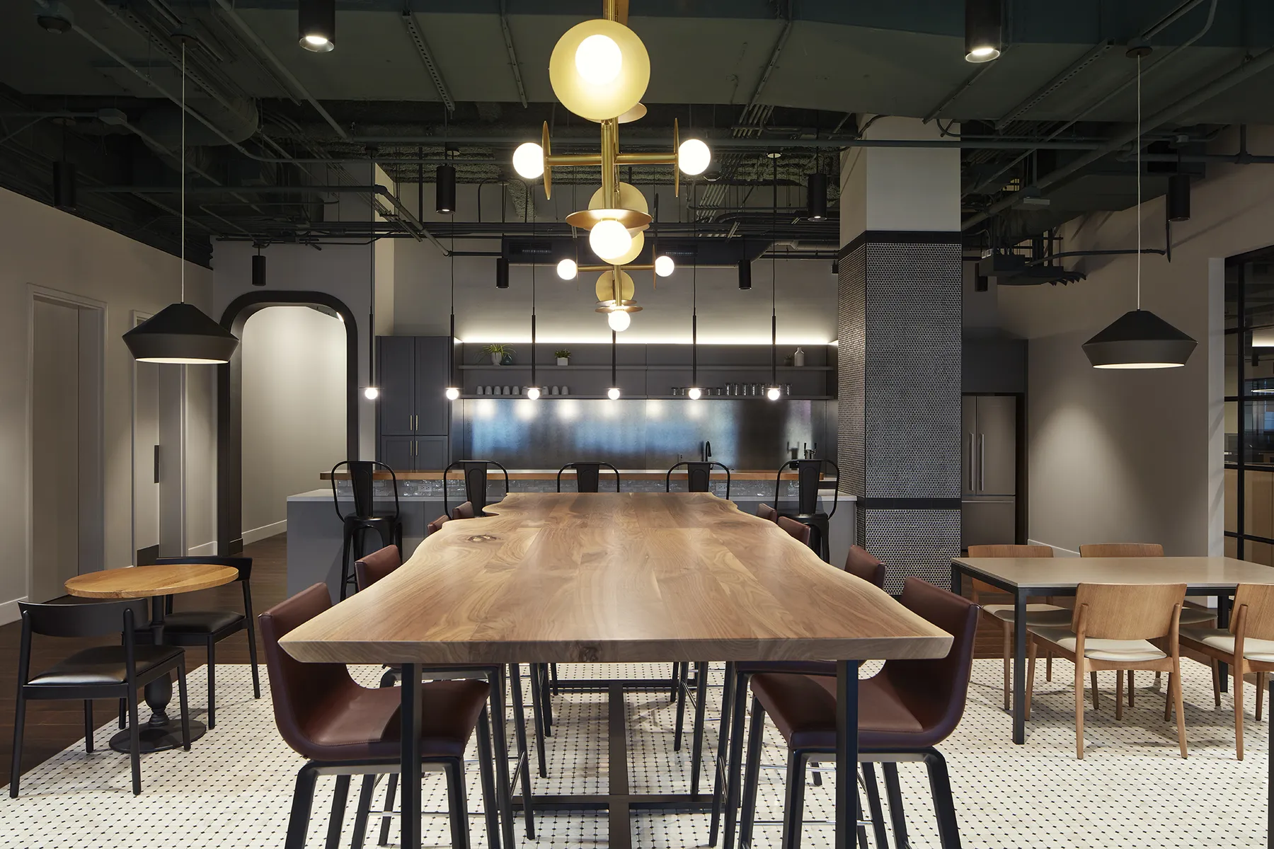 custom walnut table by Icon Modern