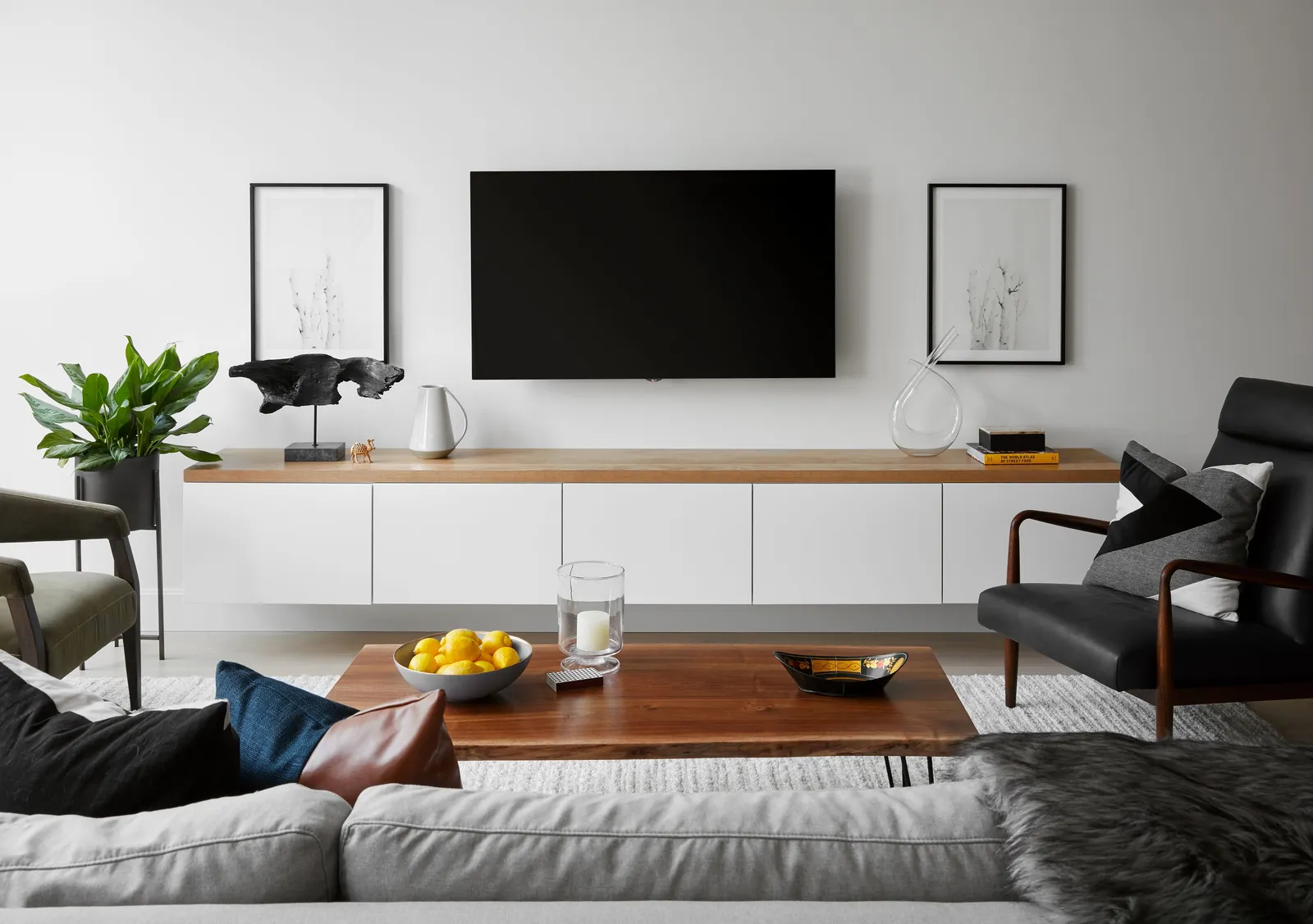 custom coffee table in urban walnut by Icon Modern