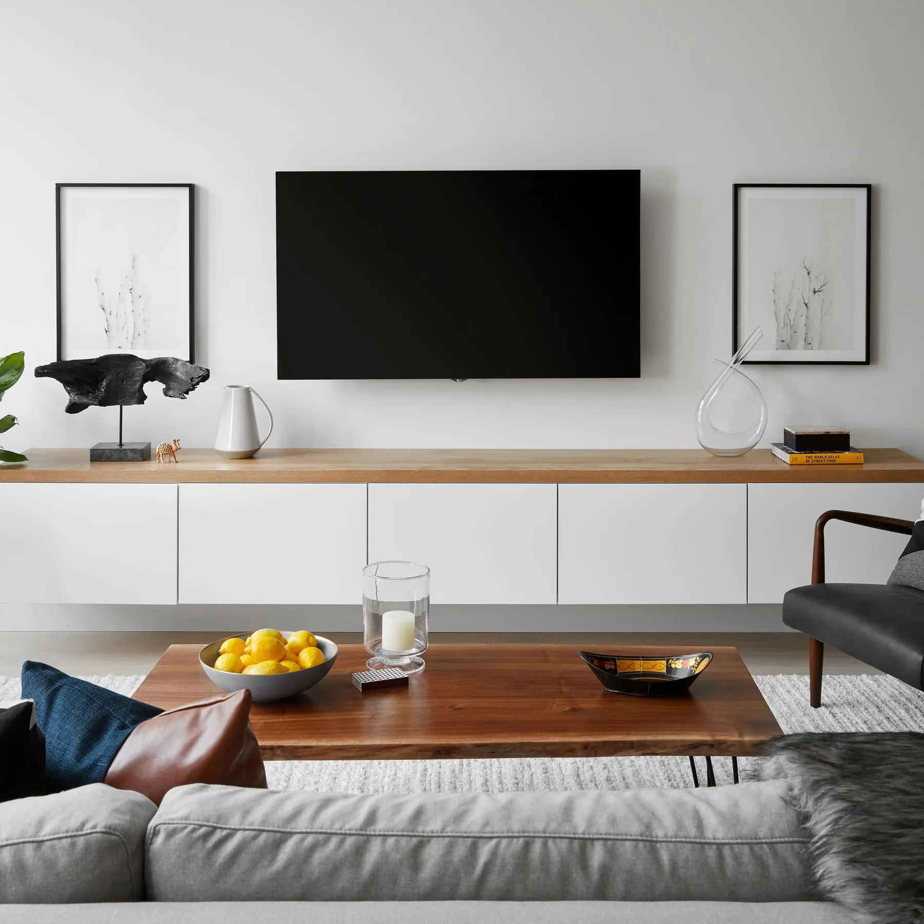 custom coffee table in urban walnut by Icon Modern