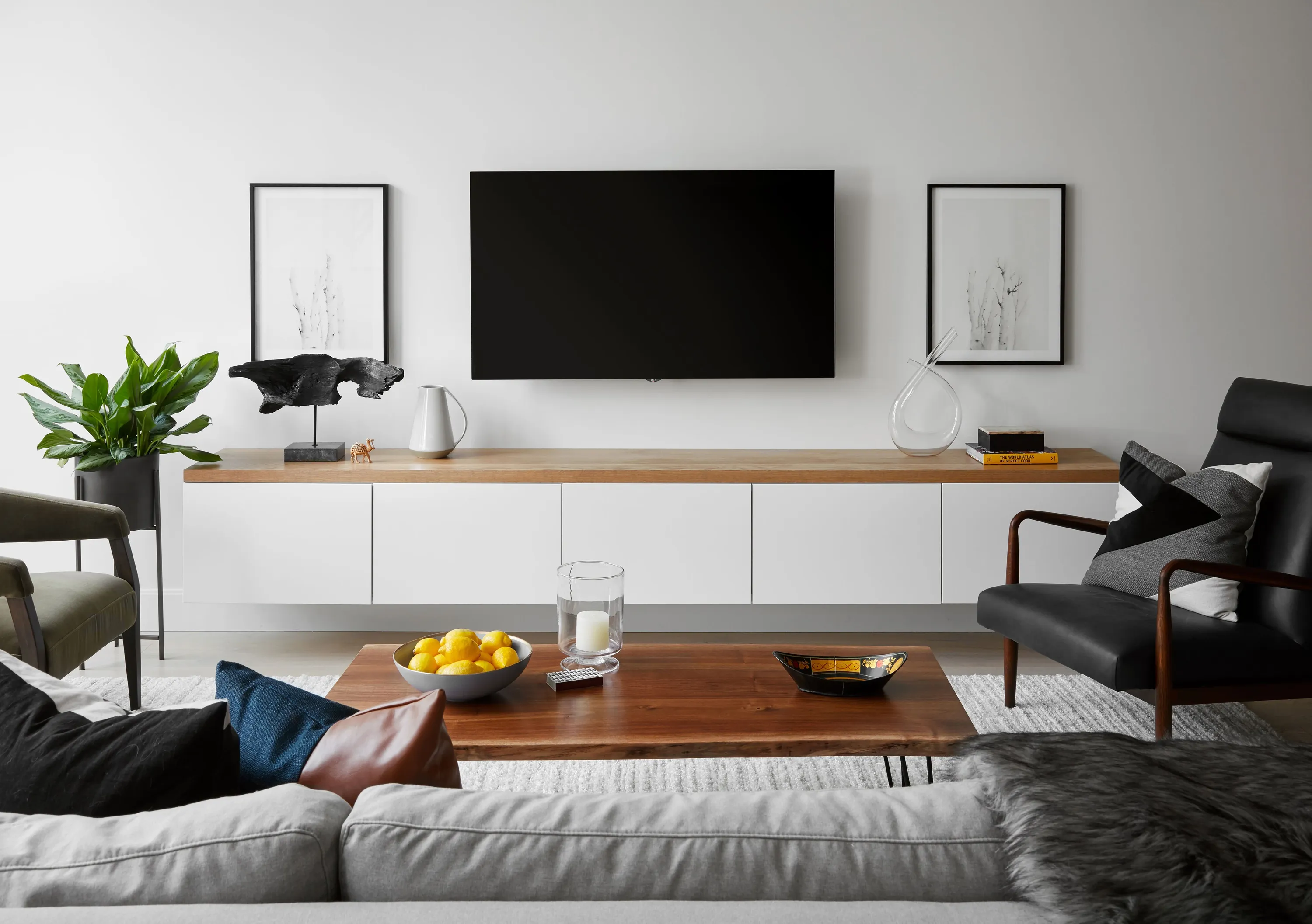 custom coffee table in urban walnut by Icon Modern