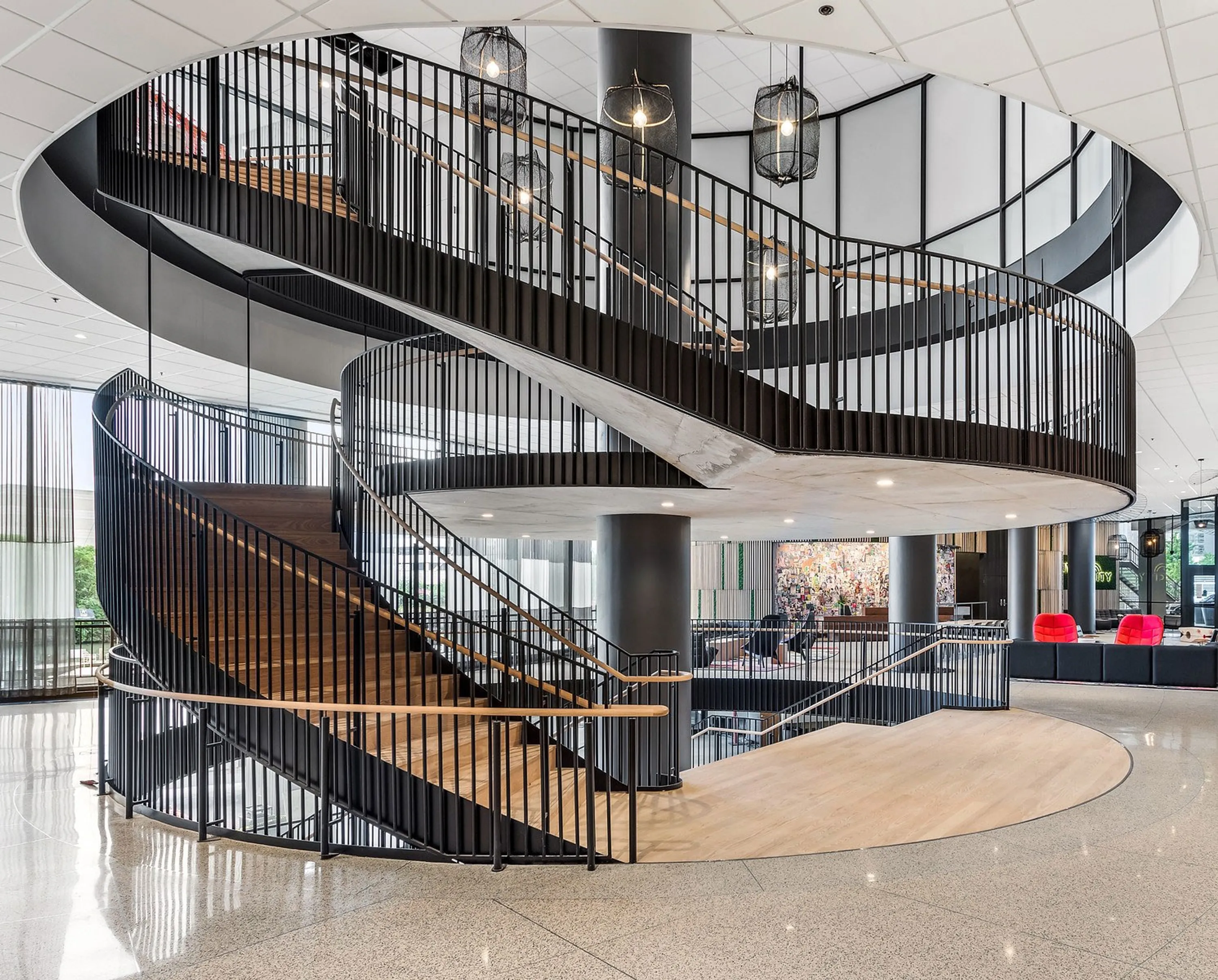 custom stair flooring in urban ash by Icon Modern