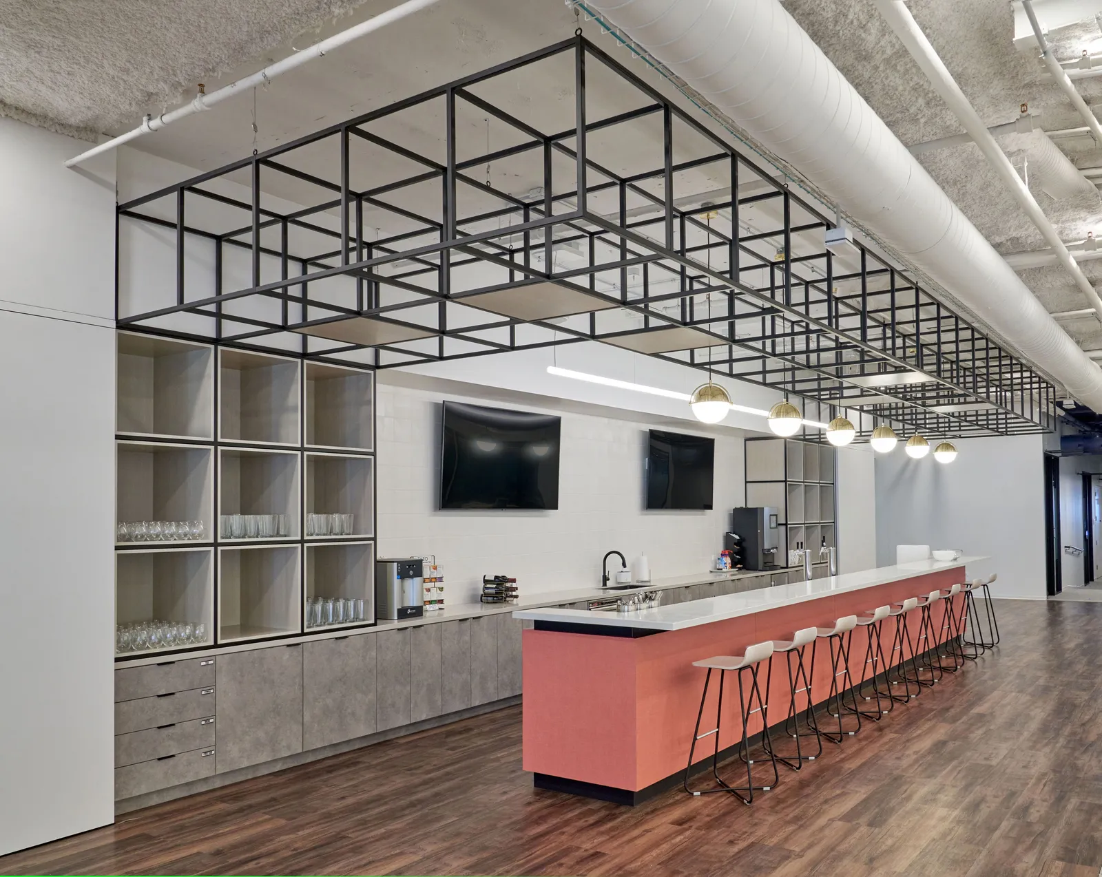 custom space divider in steel for ceiling by Icon Modern