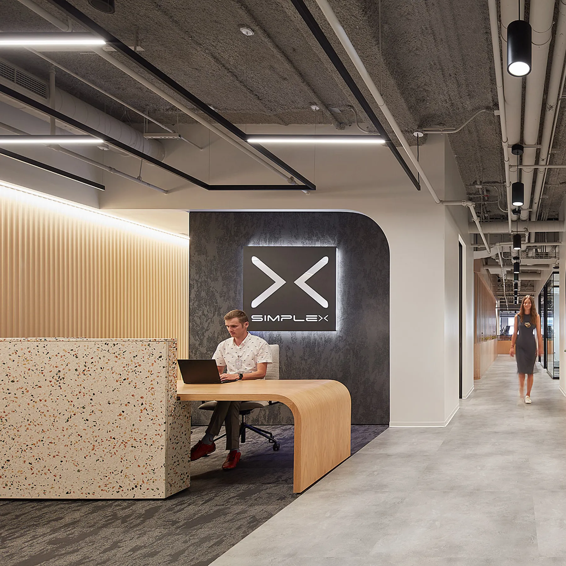 custom laser-cut signage for Simplex by Icon Modern