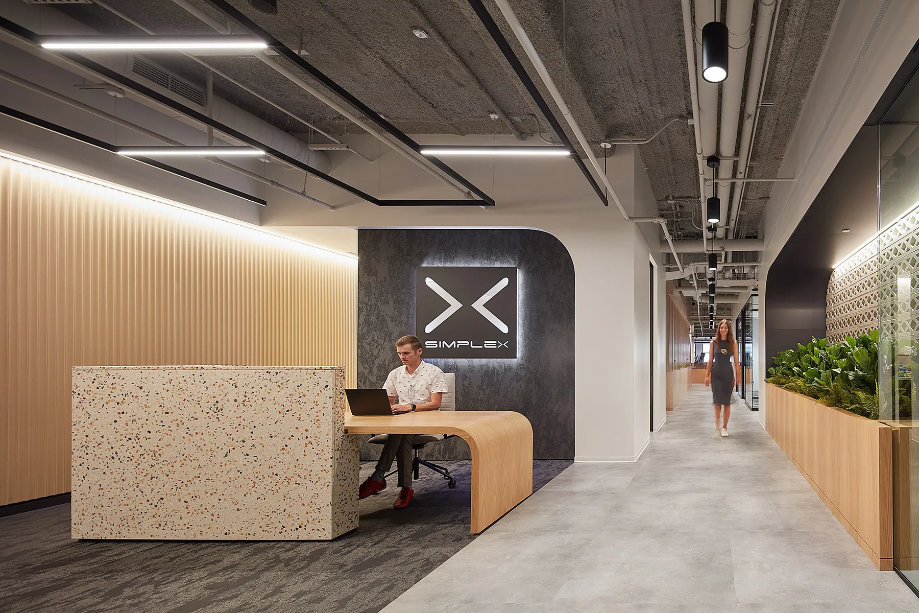 custom laser-cut signage for Simplex by Icon Modern