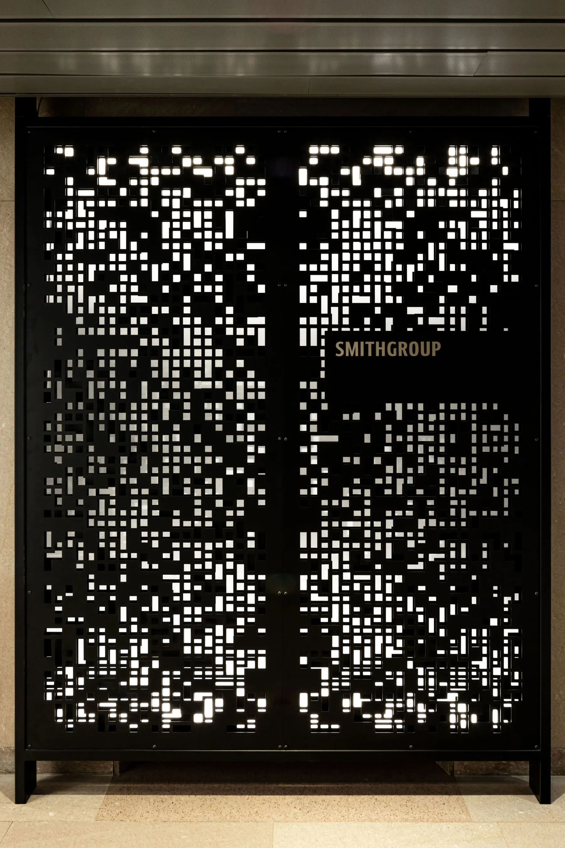 custom signage in laser cut steel by Icon Modern