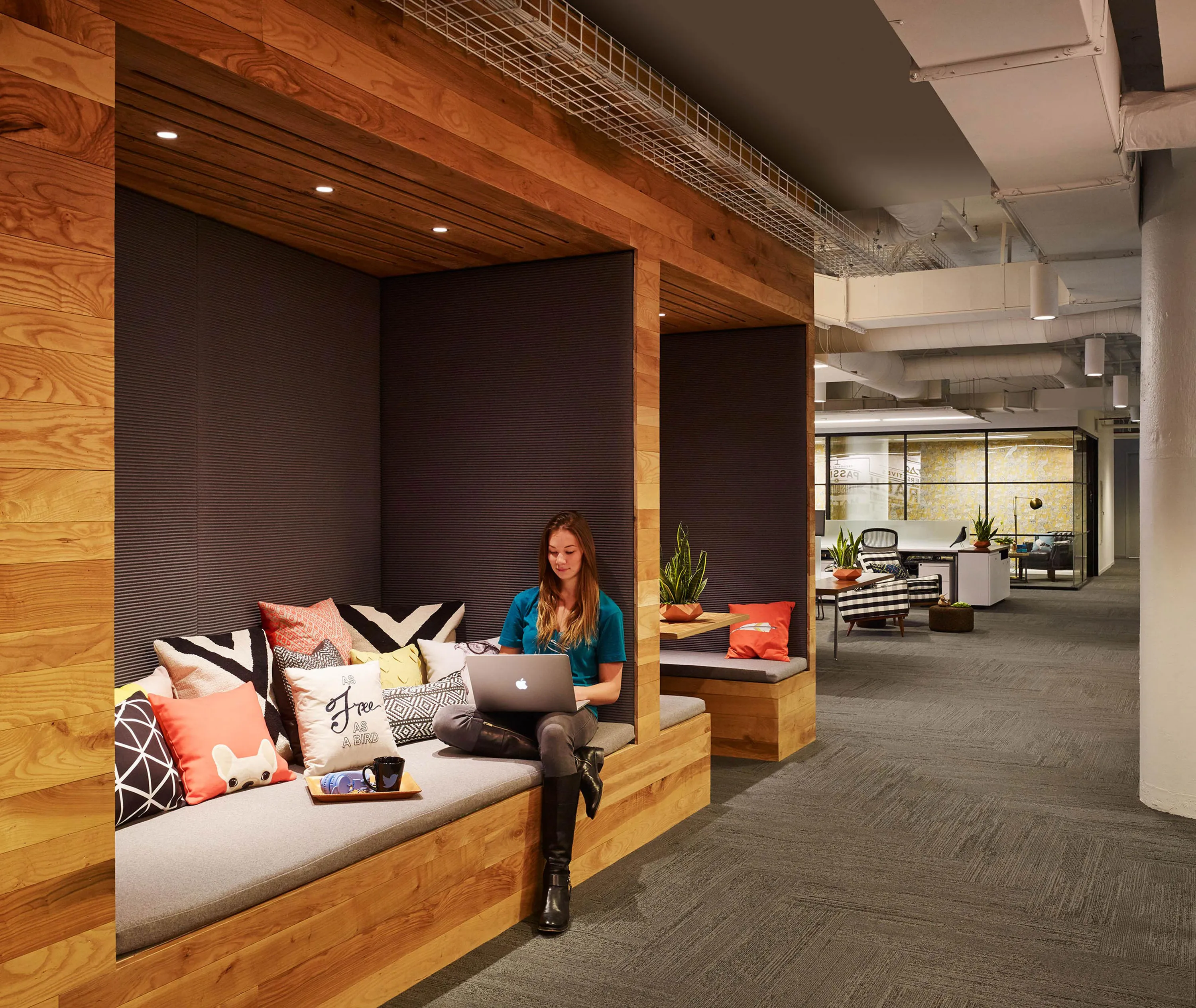 custom wall treatment in urban ash by Icon Modern