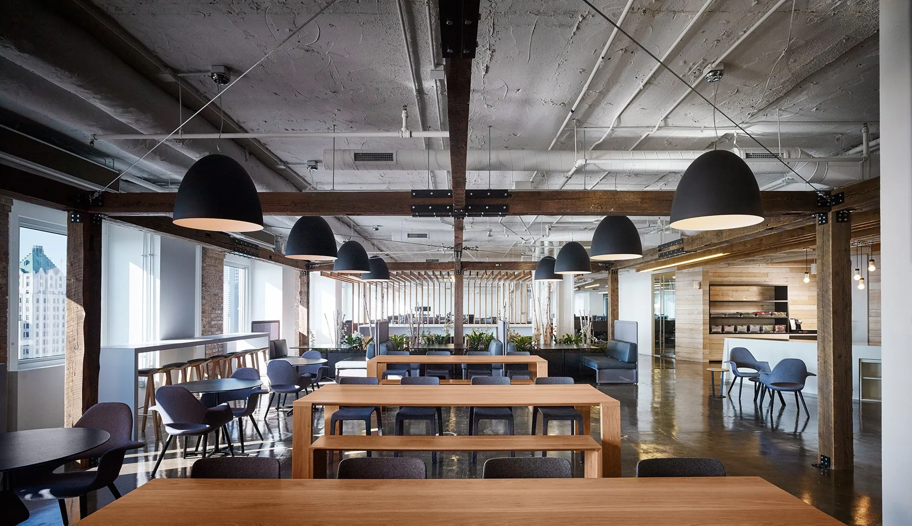 custom ceiling beams in old growth fir & pine by Icon Modern