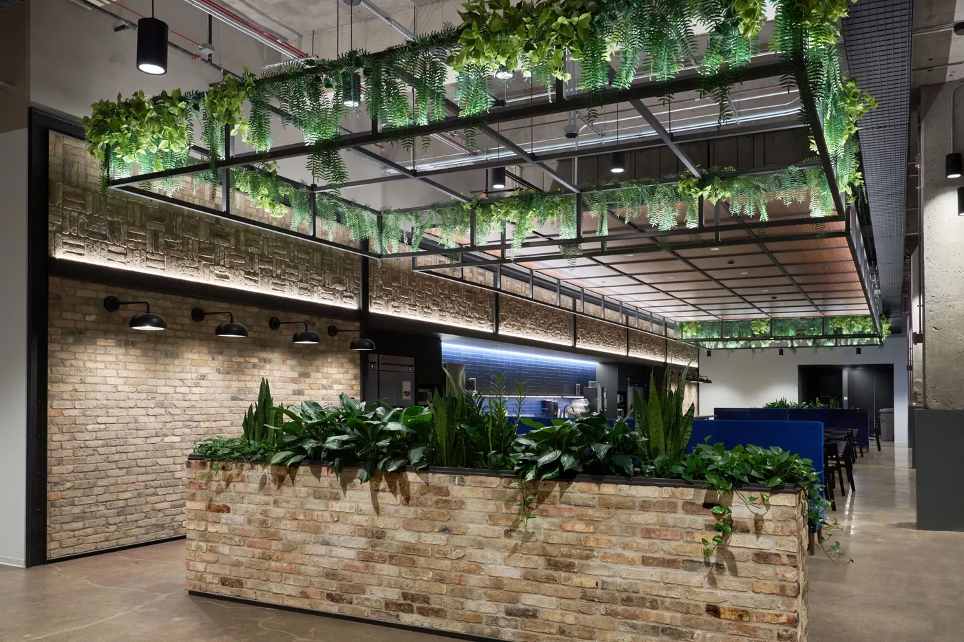 custom steel ceiling planter by Icon Modern