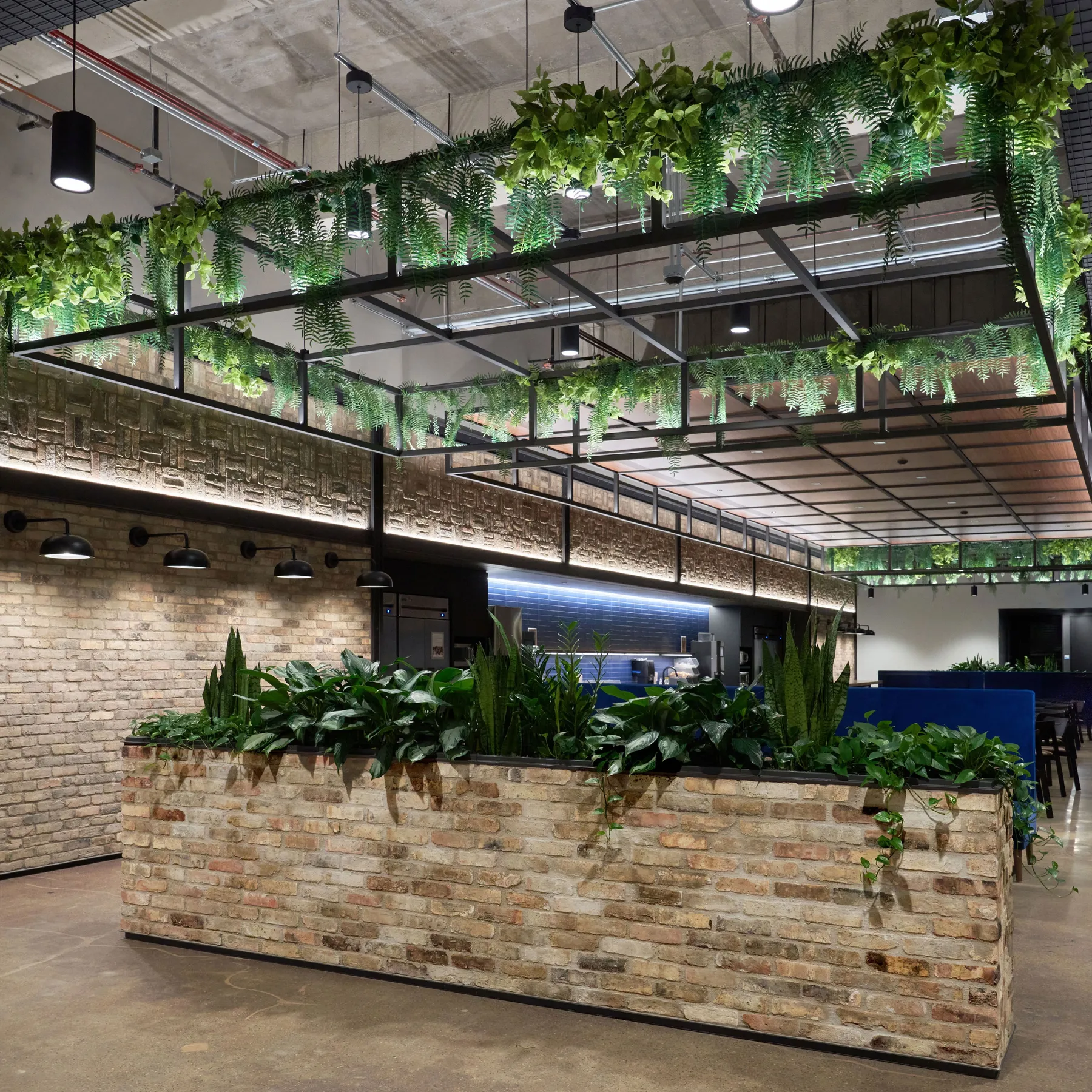 custom steel ceiling planter by Icon Modern