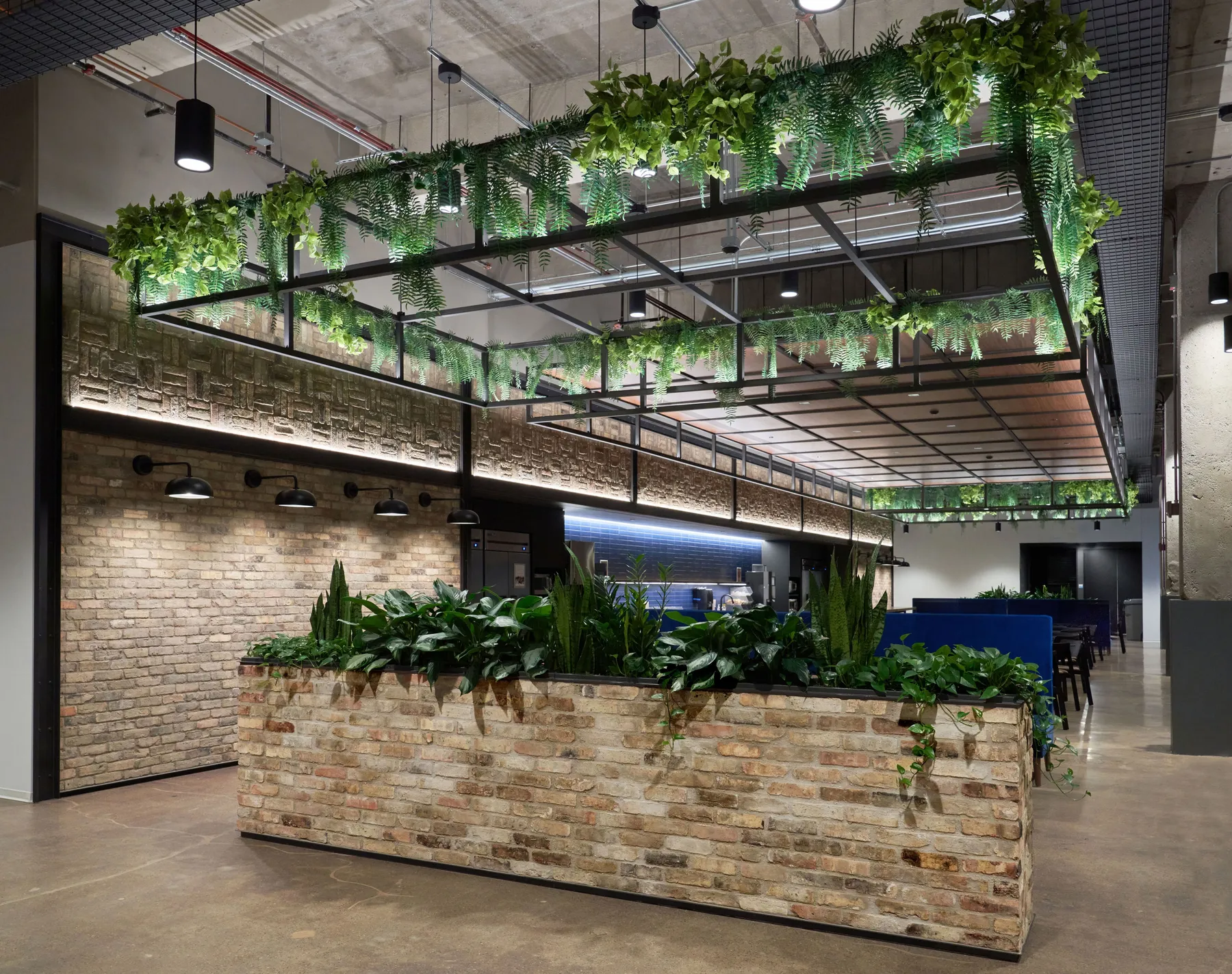 custom steel ceiling planter by Icon Modern