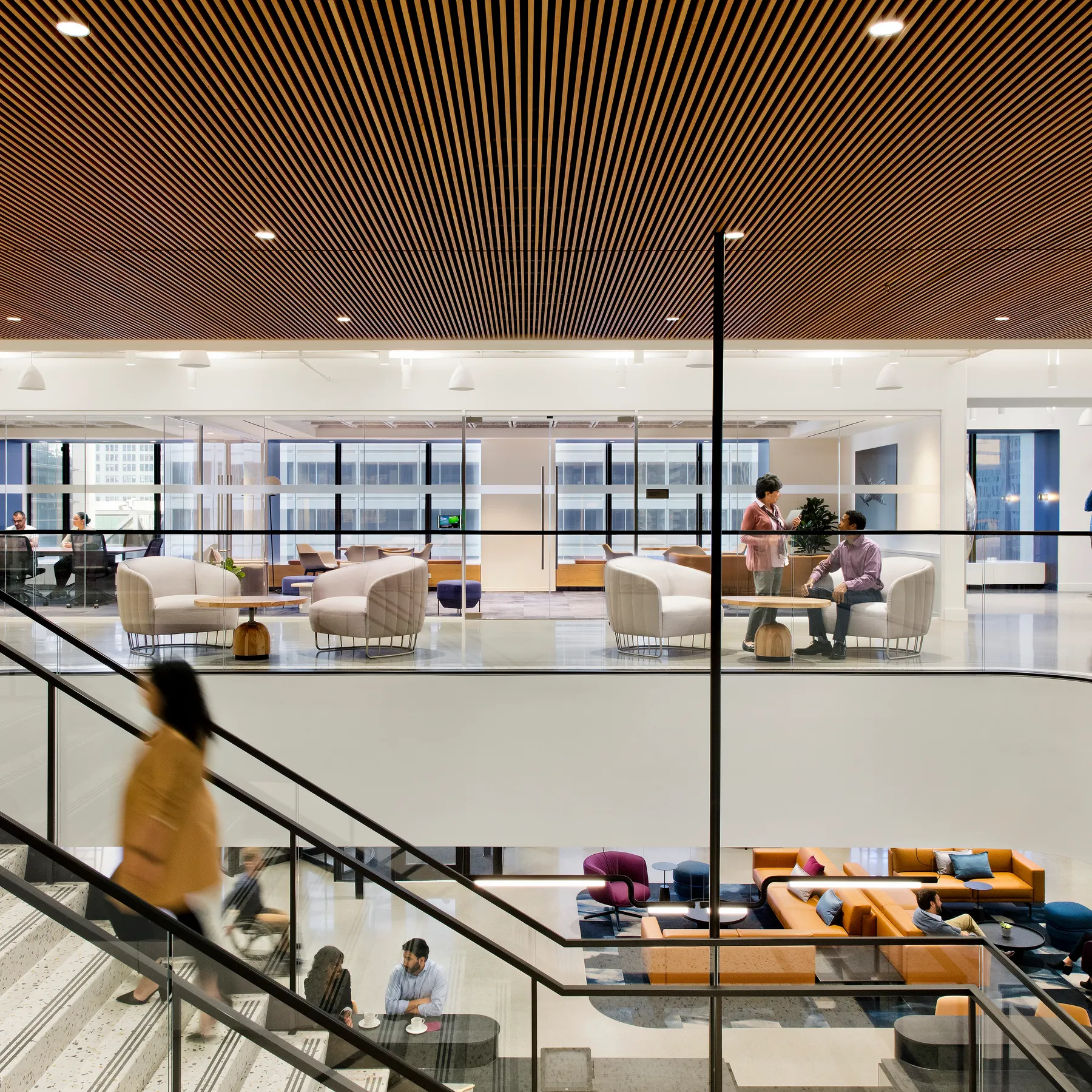 custom coffee tables in hickory hardwood with turned base by Icon Modern