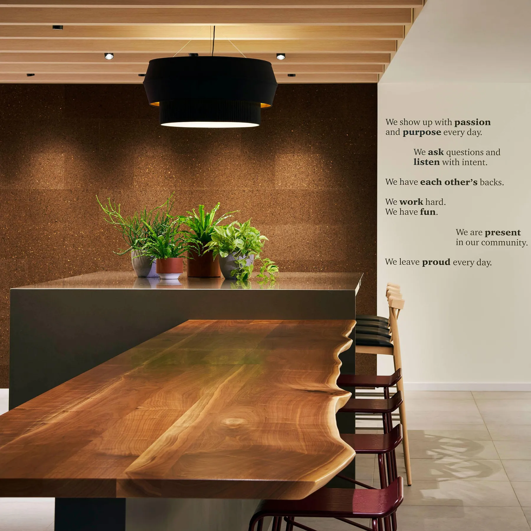 custom community table walnut made by Icon Modern