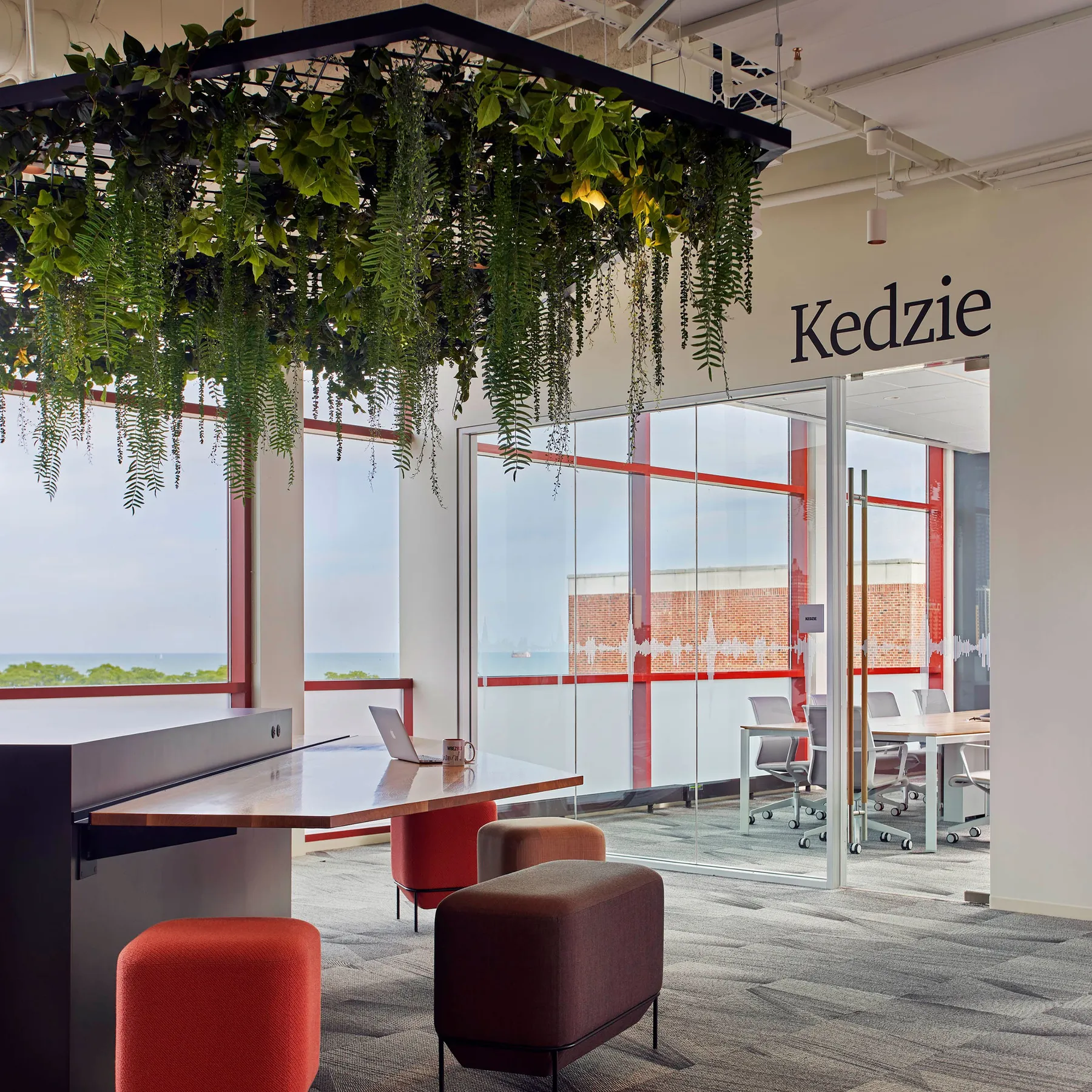 custom hanging plant trellis made by Icon Modern