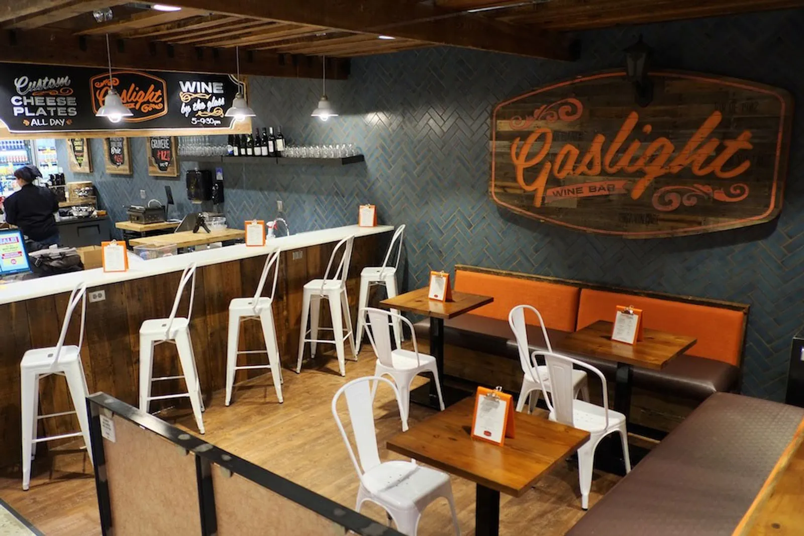 custom cafe tables in old growth fir by Icon Modern